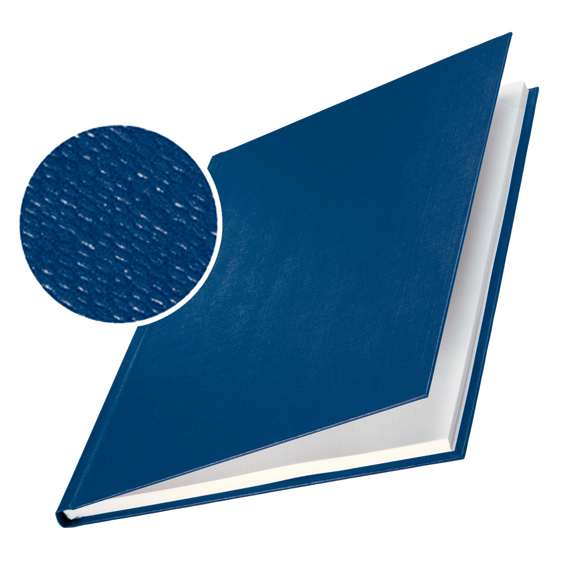 LEITZ Buchbindemappen Hardcover ImpressBind [E] DIN A4, Blau, 176 bis 210 Seiten, 21,0 mm