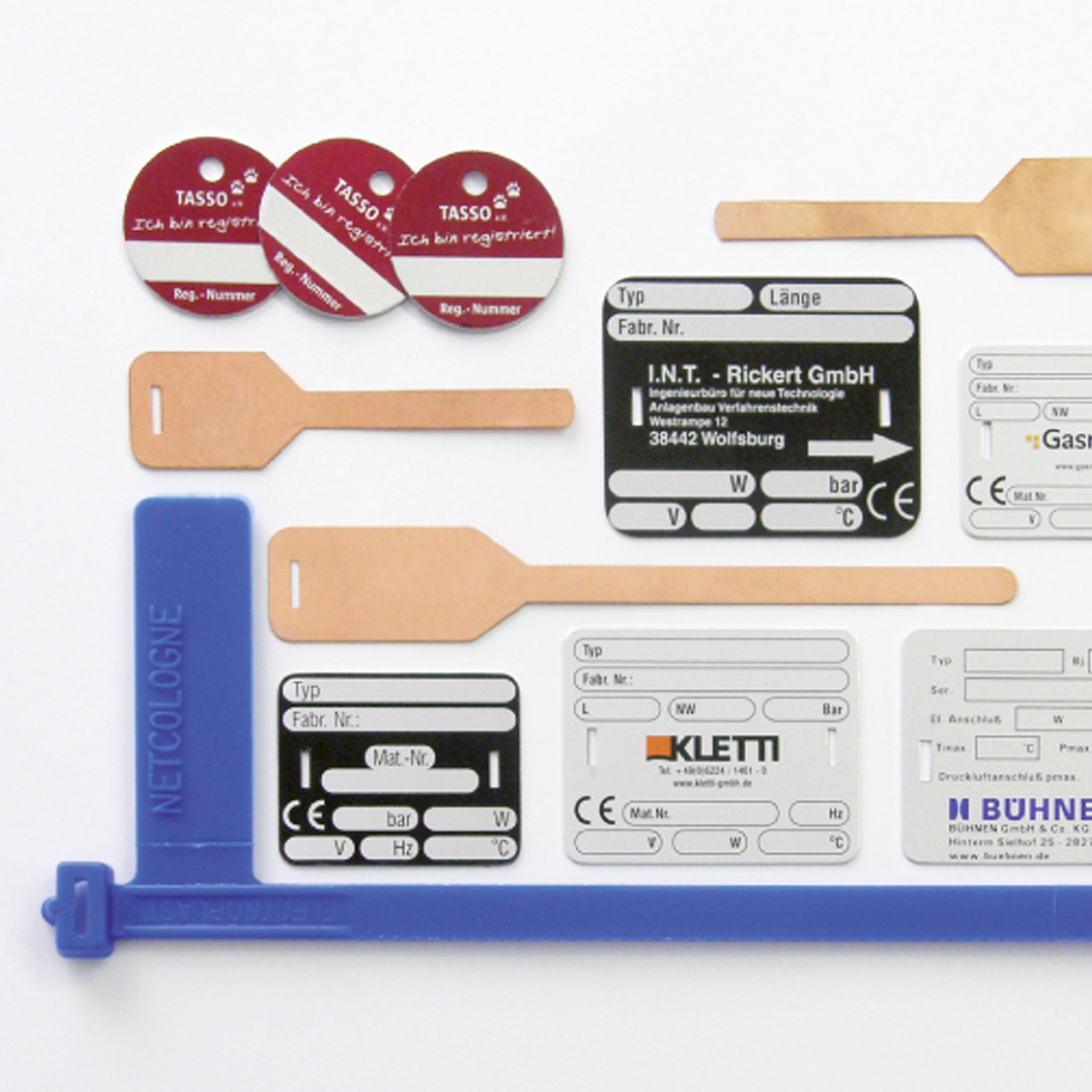 PERNUMA METALLPRINT E Metallprägemaschine Beispielbrägung PERNUMA METALLPRINT E Metallprägemaschine Beispielbrägungen