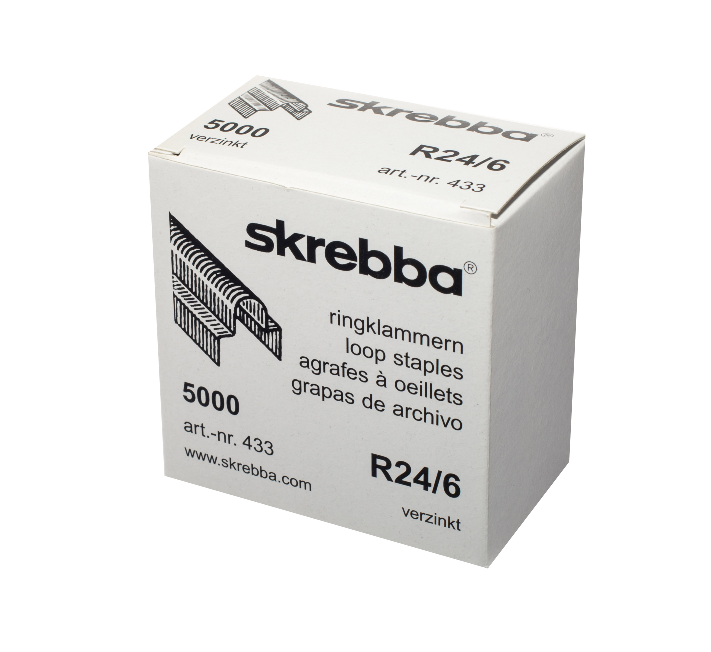SKREBBA Heftklammern/Ringklammern R24/6 | 5000 Stk