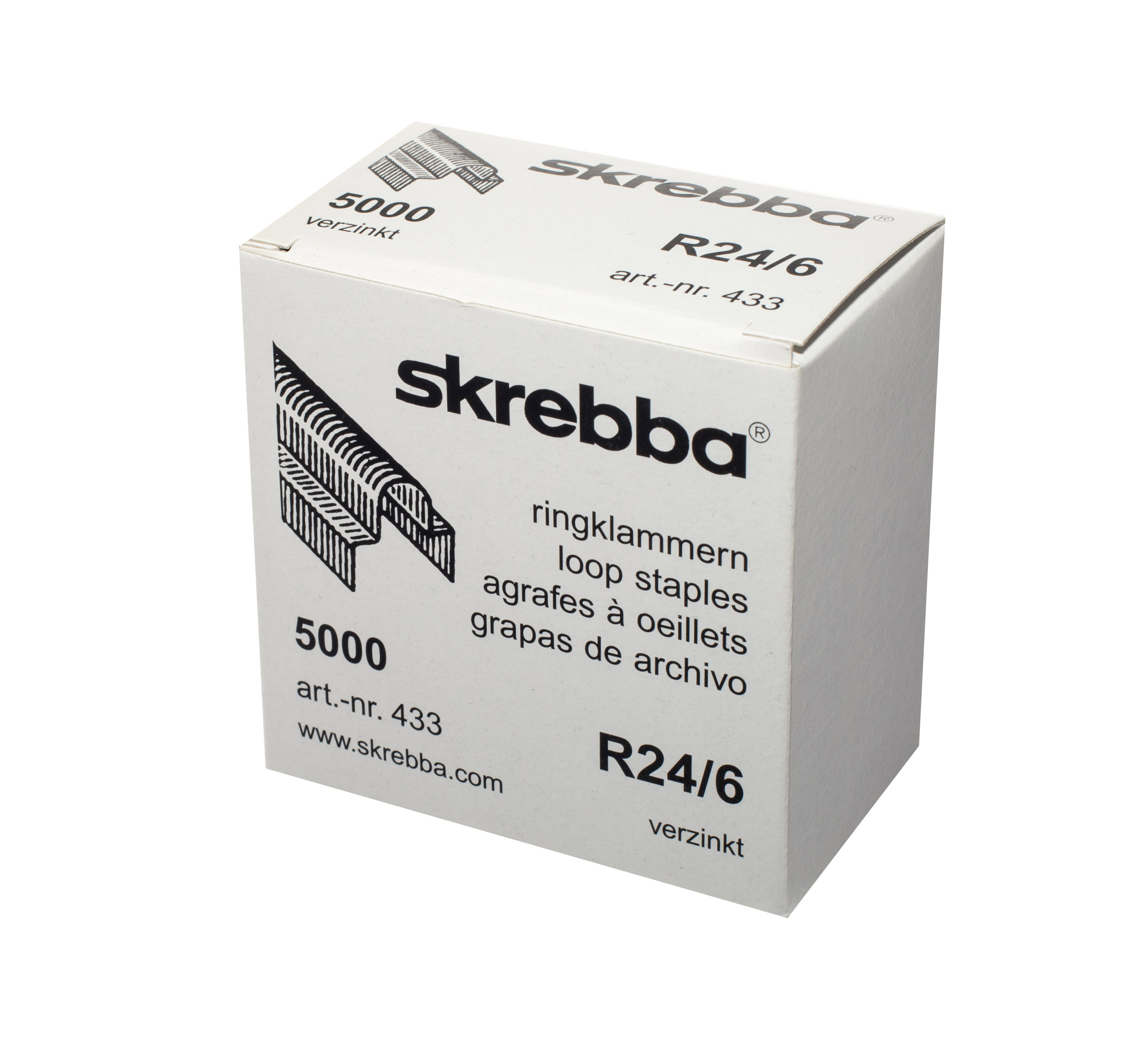 SKREBBA Heftklammern/Ringklammern R24/6 | 5000 Stk SKREBBA Heftklammern/Ringklammern R24/6 | 5000 Stk