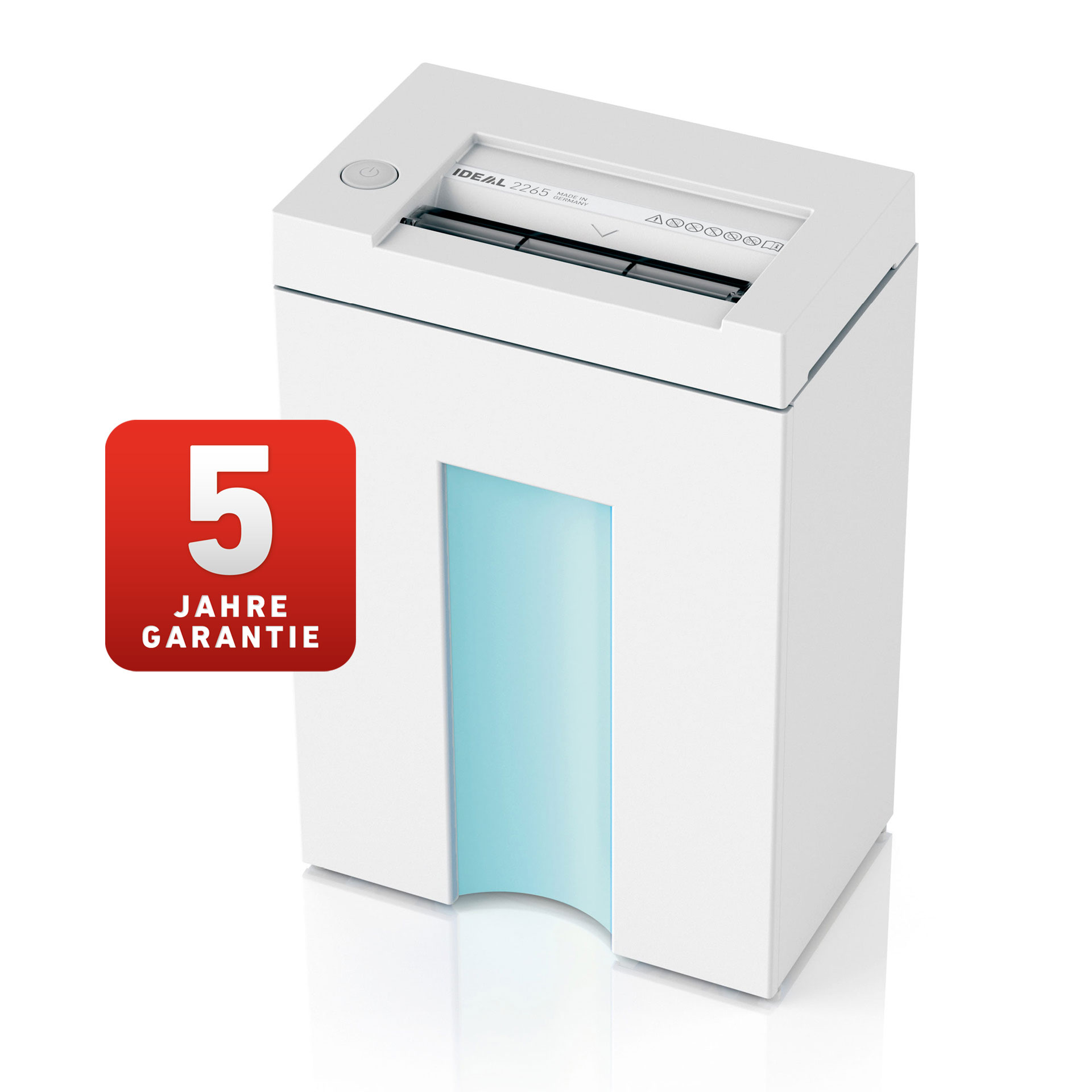 ideal 2265 aktenvernichter-frontansicht ideal 2265 aktenvernichter, frontansicht mit 5 jahren garantie