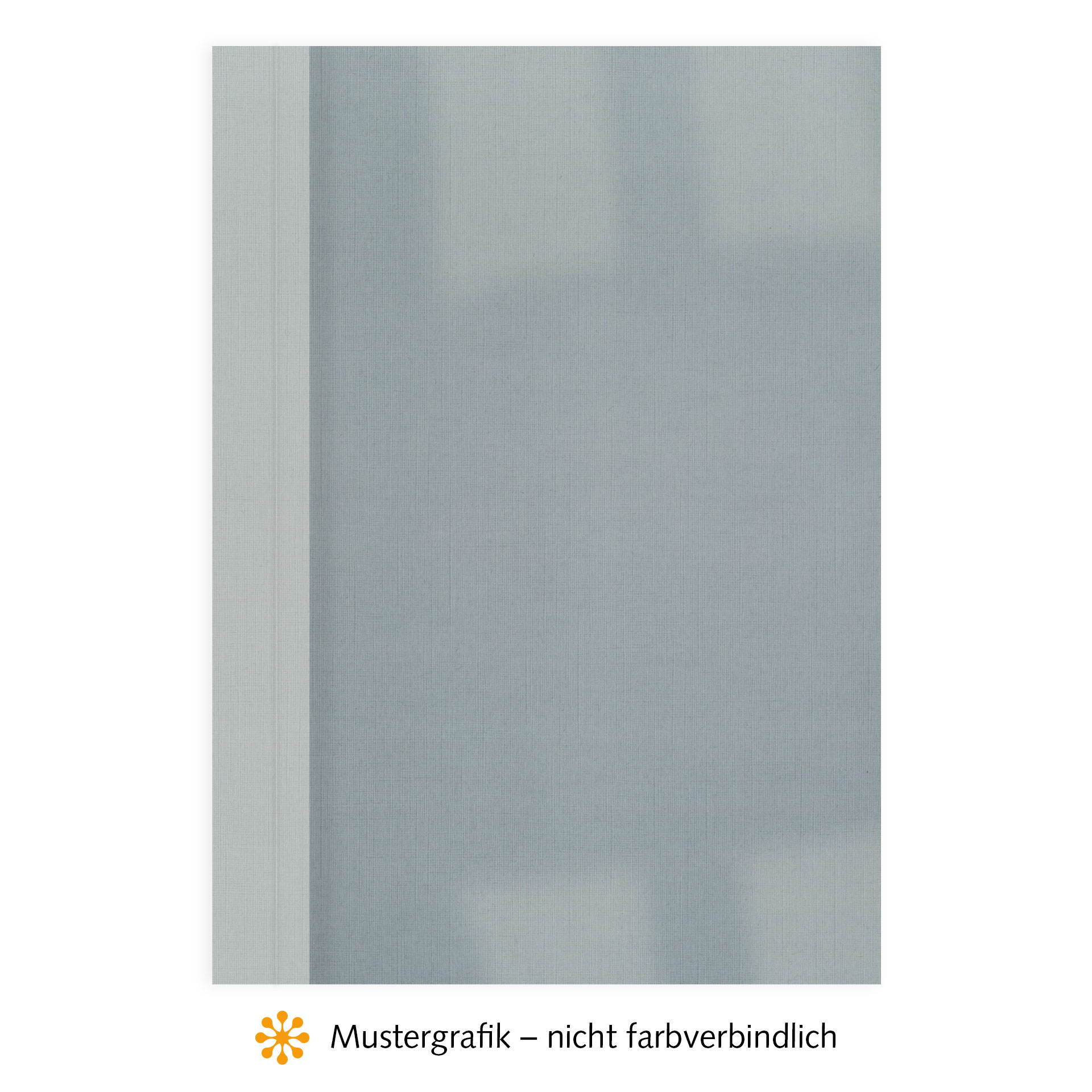 Ösenmappen DUO Cover, Vorderseite Folie KLAR transparent, Rückseite Karton Leinen, Silbergrau / Hellgrau, 3 mm, 21 bis 30 Blatt