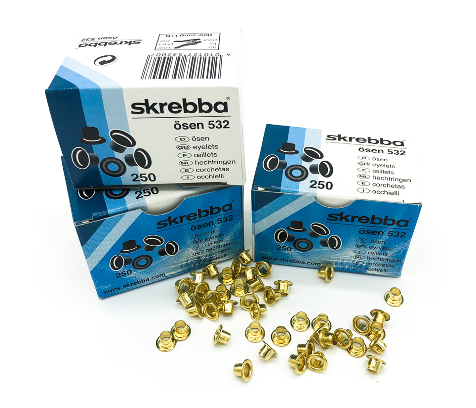 Ösen 532 für SKREBBA Öszange skre-zang L+N (250 Stk/VE) Ösen 532 für SKREBBA Öszange skre-zang L+N (250 Stk/VE)
