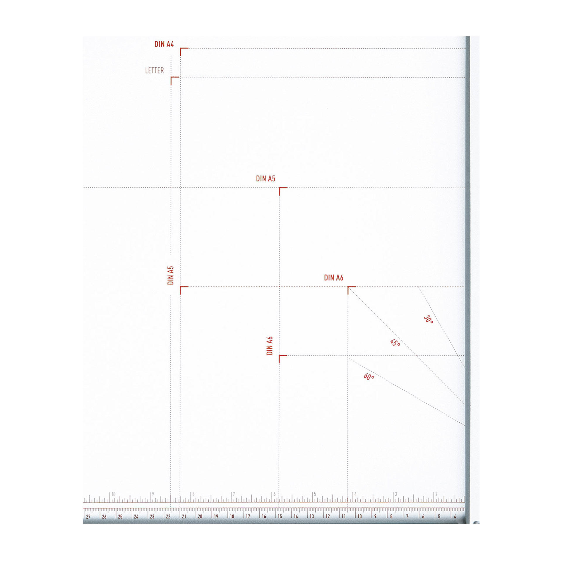 ideal 1138-formatangaben ideal 1138, draufsicht auf die formatangaben