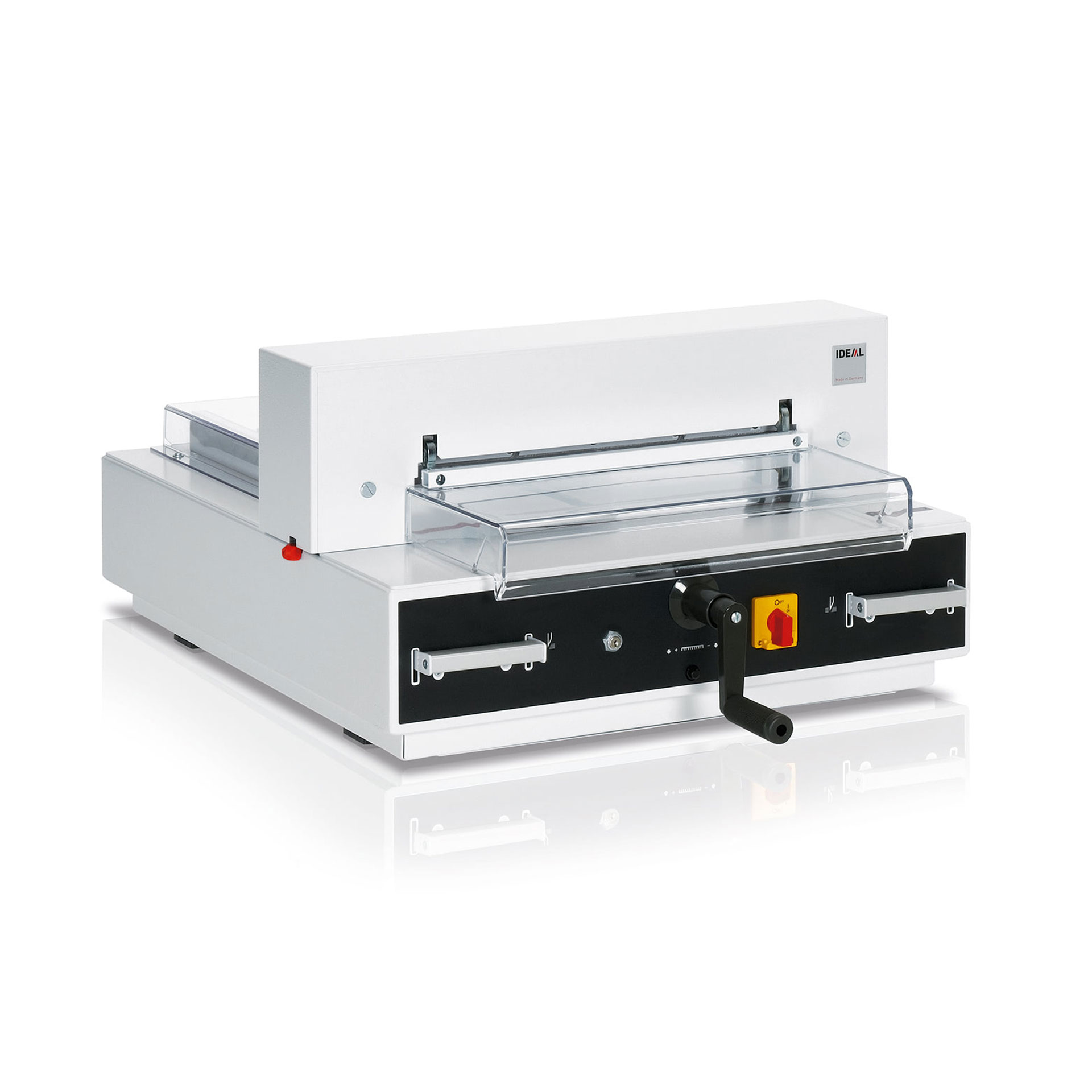 ideal 4350 stapelschneider-tischgeraet-frontansicht ideal 4350 stapelschneider, frontansicht vom tischgeraet