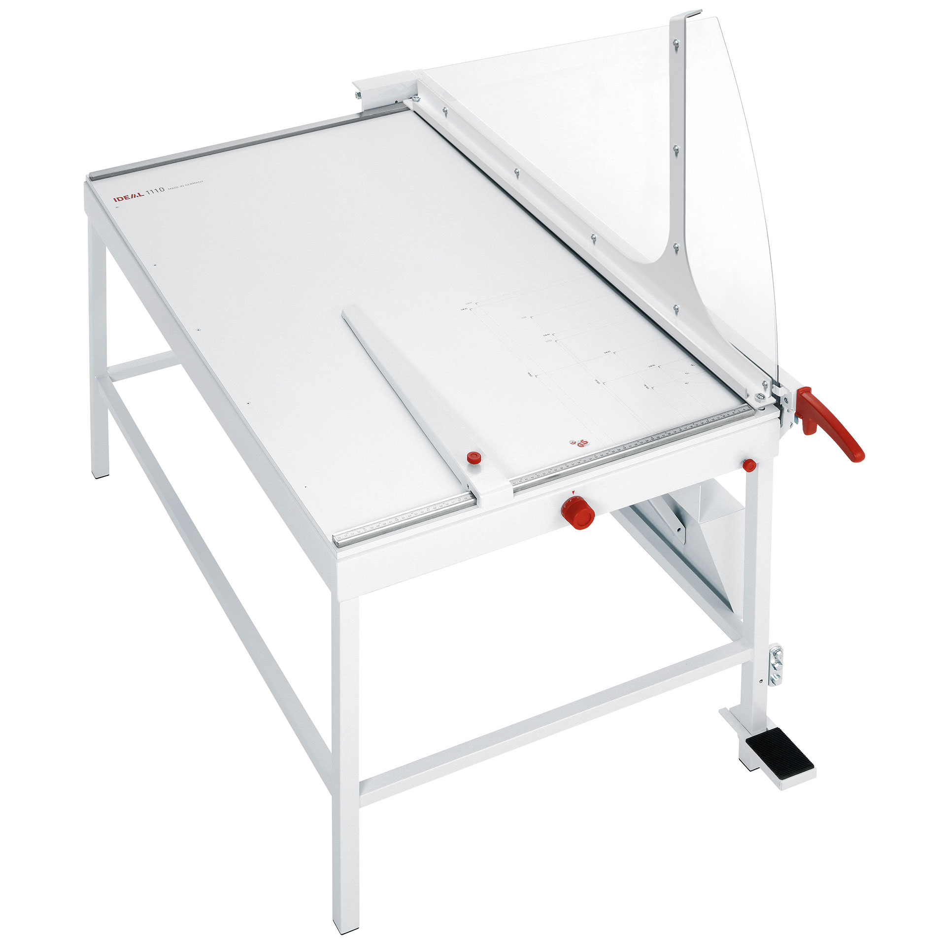 ideal 1110 hebelschneider mit untergestell-geschlossenes messer mit untergestell und geschlossenem messer