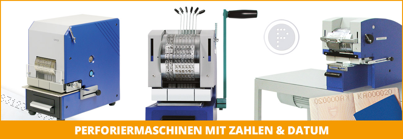 Banner Pernuma Perforiermaschiene Zahlen Pernuma Perforiermaschien mit Zahlen