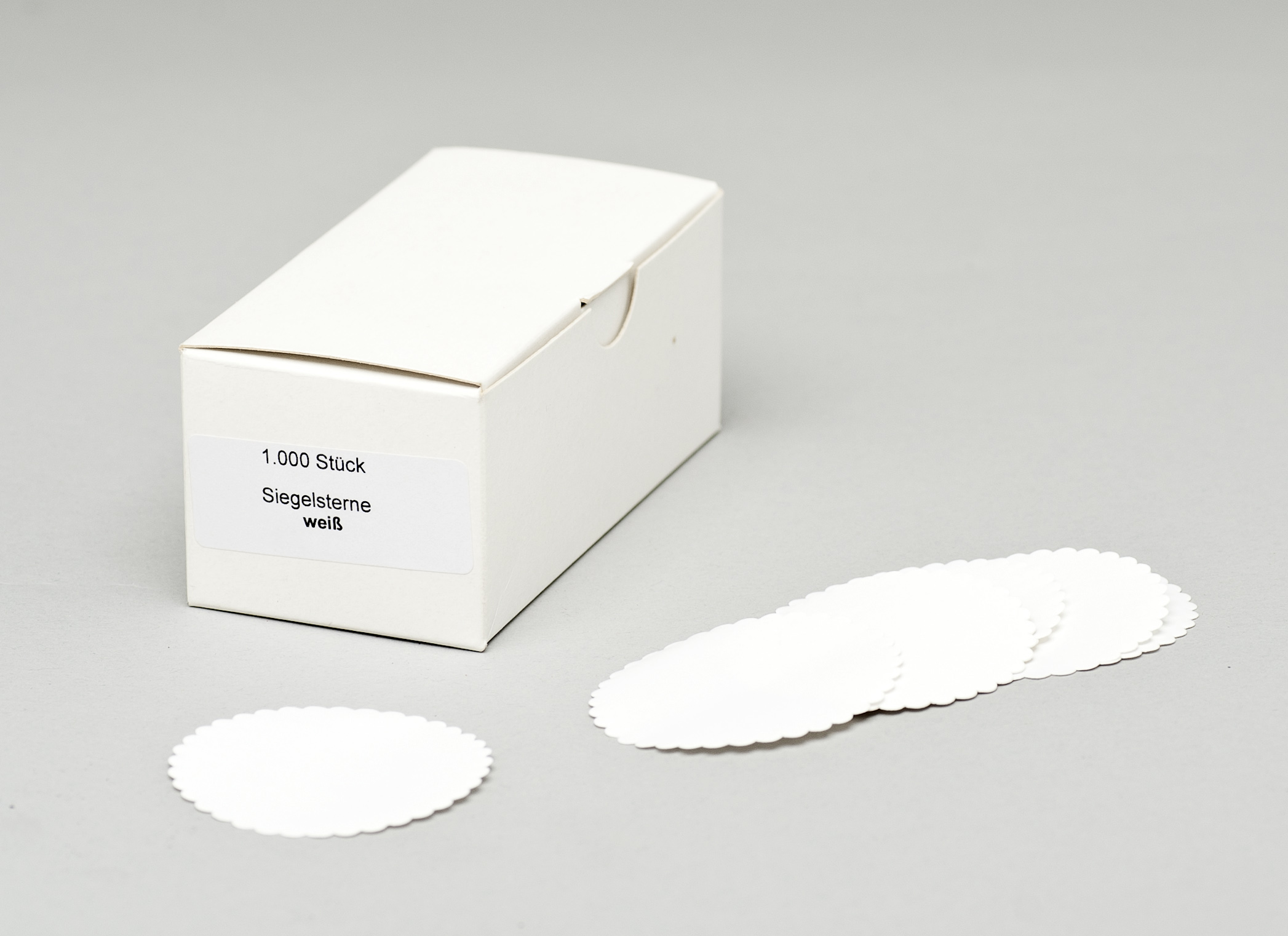 Siegelsterne Weiß nassklebend Siegelsterne Weiß nassklebend
