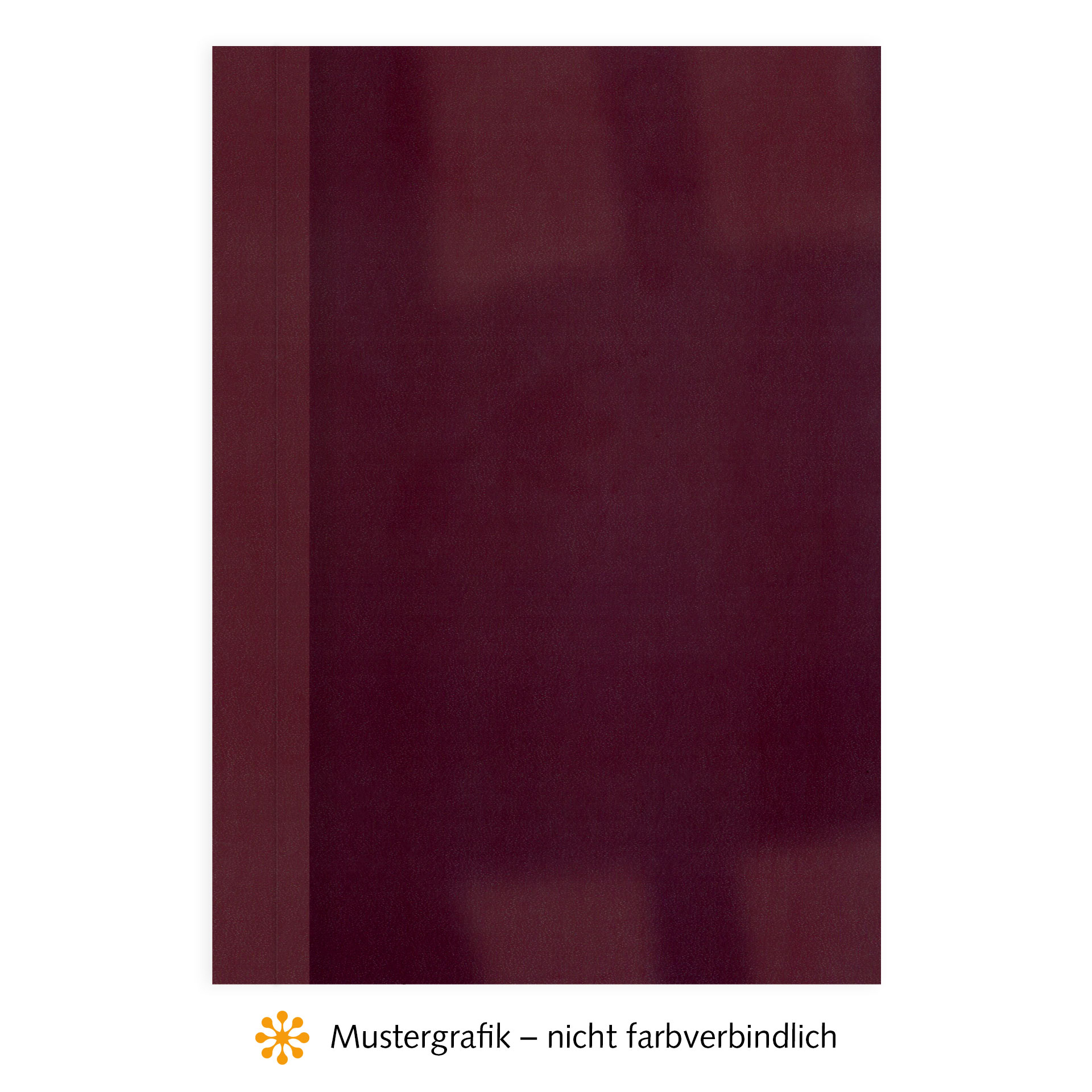 Ösenmappen DUO Cover, Vorderseite Folie KLAR transparent, Rückseite Karton Business / Nobless-Regence, Bordeaux, 10 mm, 91 bis 100 Blatt
