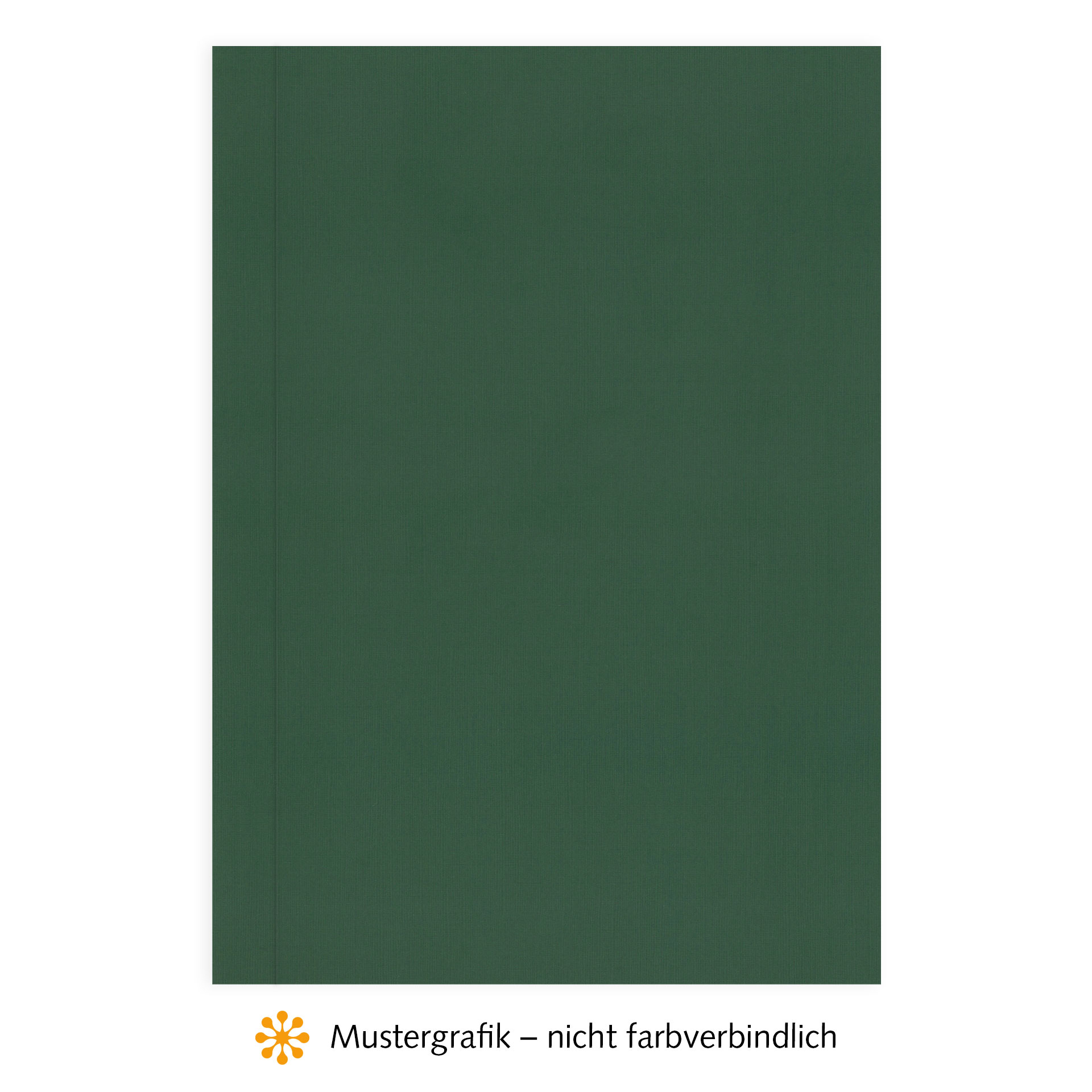 Ösenmappen DUO Cover, mit BEIDSEITIG Karton, Leinen, Dunkelgrün, 9 mm, 81 bis 90 Blatt