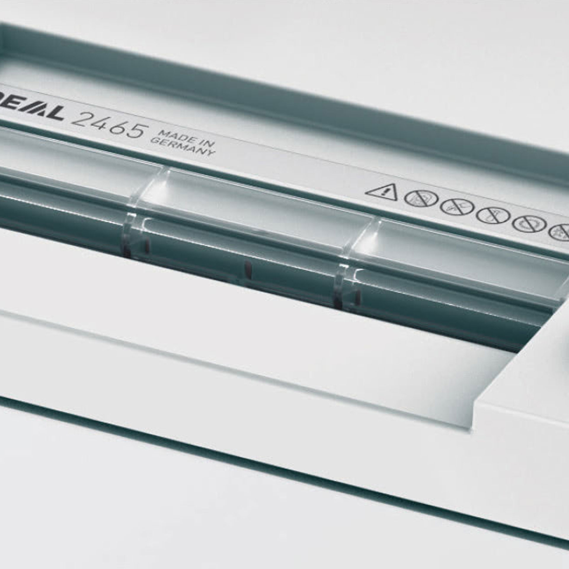 ideal 2465 cc aktenvernichter-draufsicht sicherheitsklappe ideal 2465 cc aktenvernichter-draufsicht auf die sicherheitsklappe