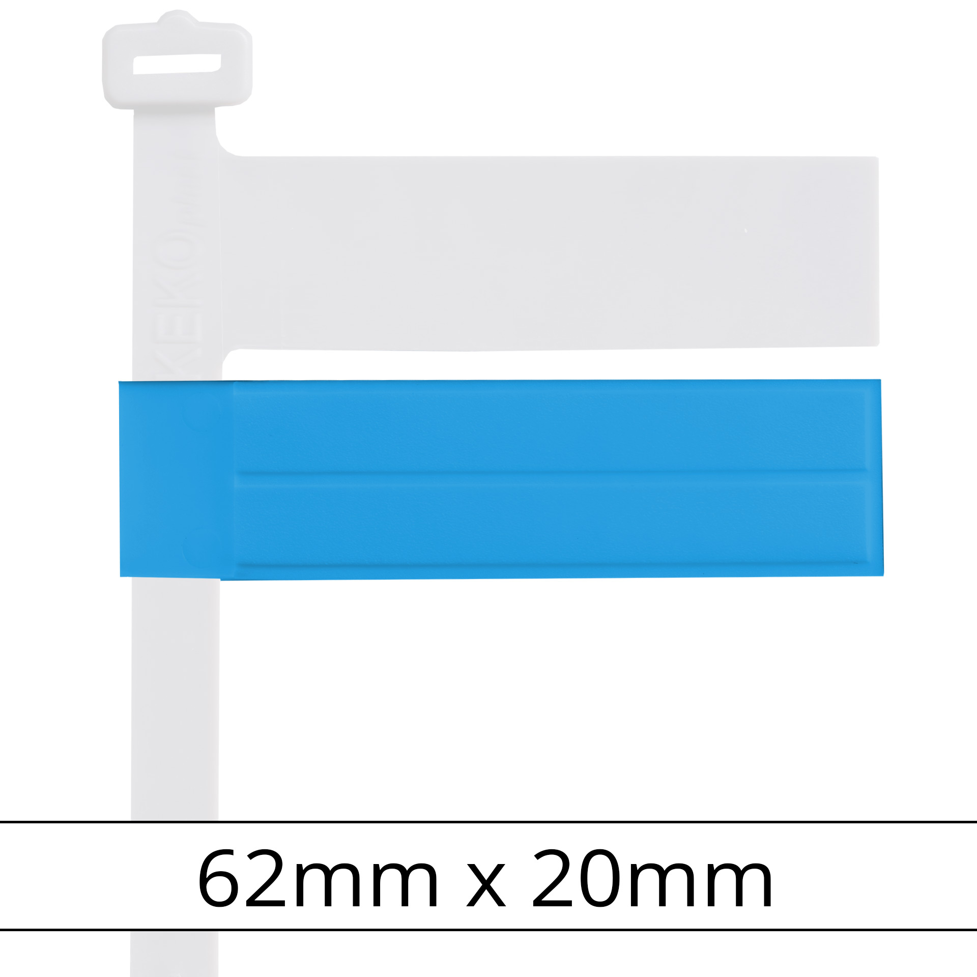 Kabelkennzeichnungsfähnchen blau Kabelkennzeichnungsfähnchen blau Anwendungspeispiel