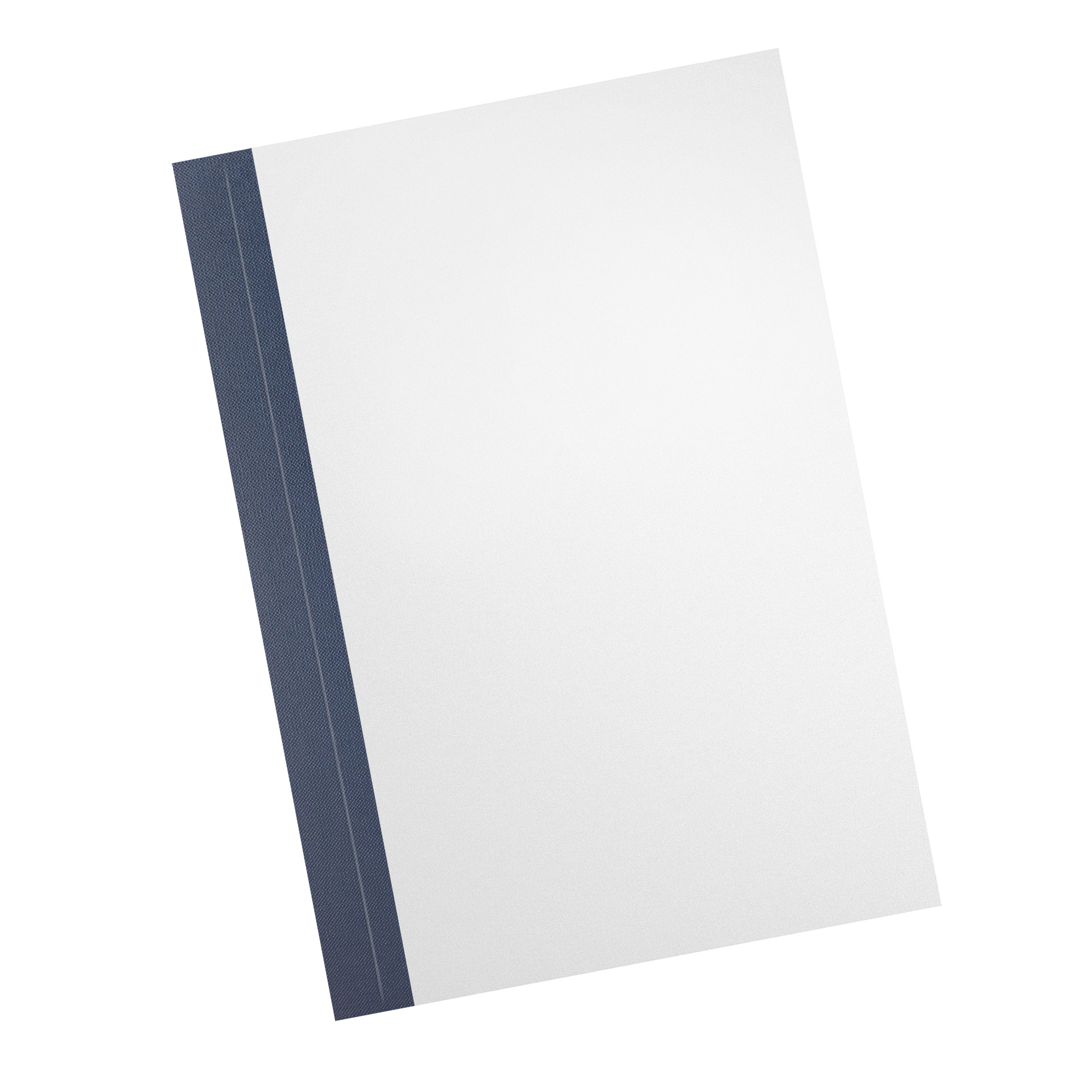 Bindefolien MATT transparent mit Randstreifen | SureBind / Velobind Cover | Prestige GBC - Dunkelblau ohne Rückendeckel