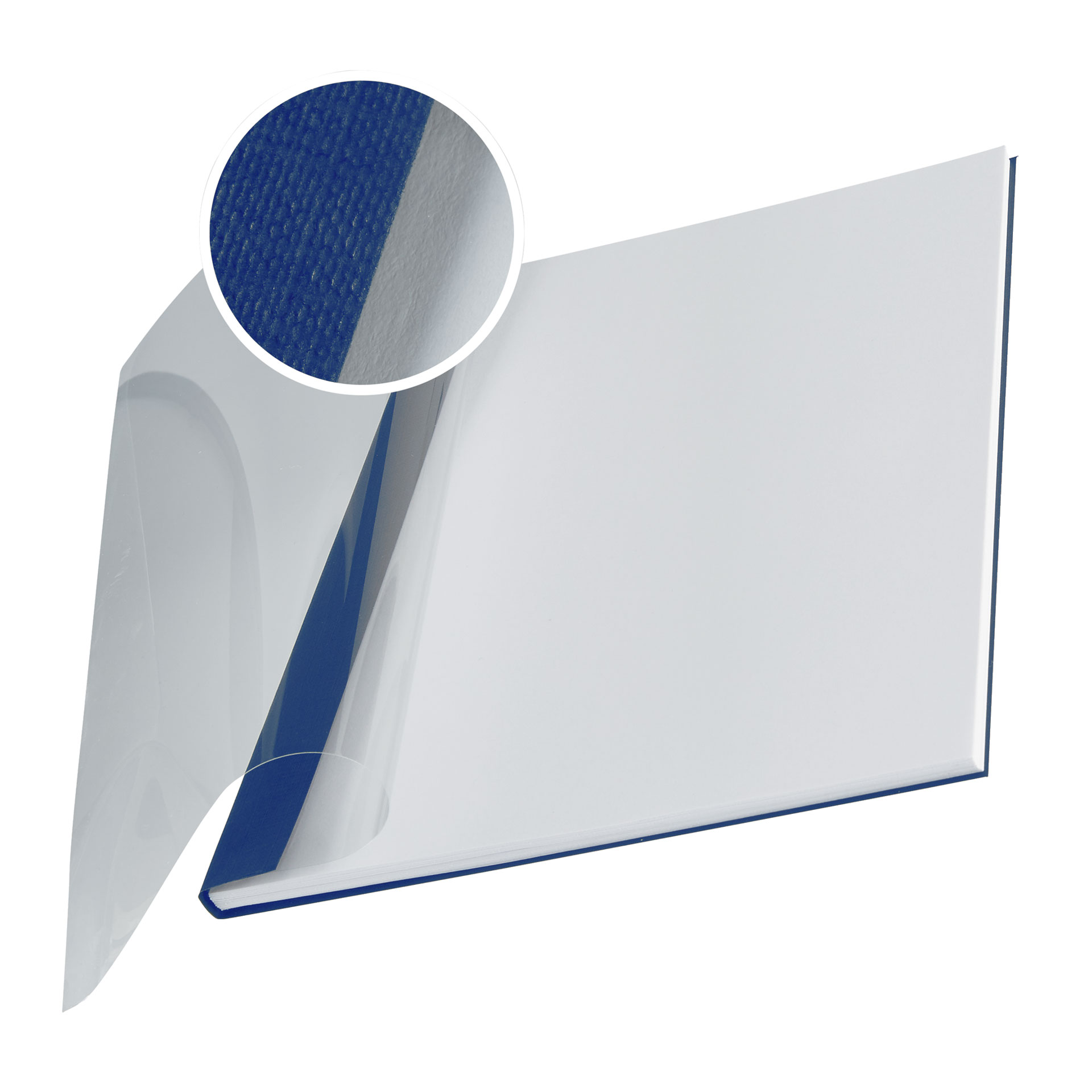 LEITZ Buchbindemappen Softcover ImpressBind [A] DIN A4, Blau, 36 bis 70 Seiten, 7,0 mm