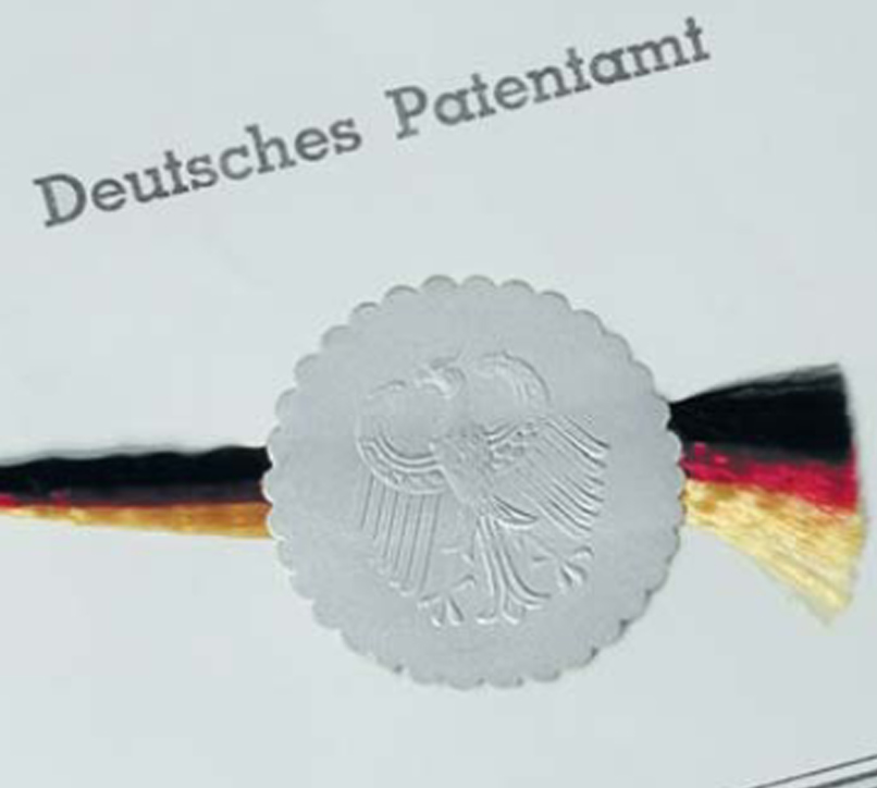 Beispielprägung auf Papier Prägebeispiel für offizielle Beurkundungen