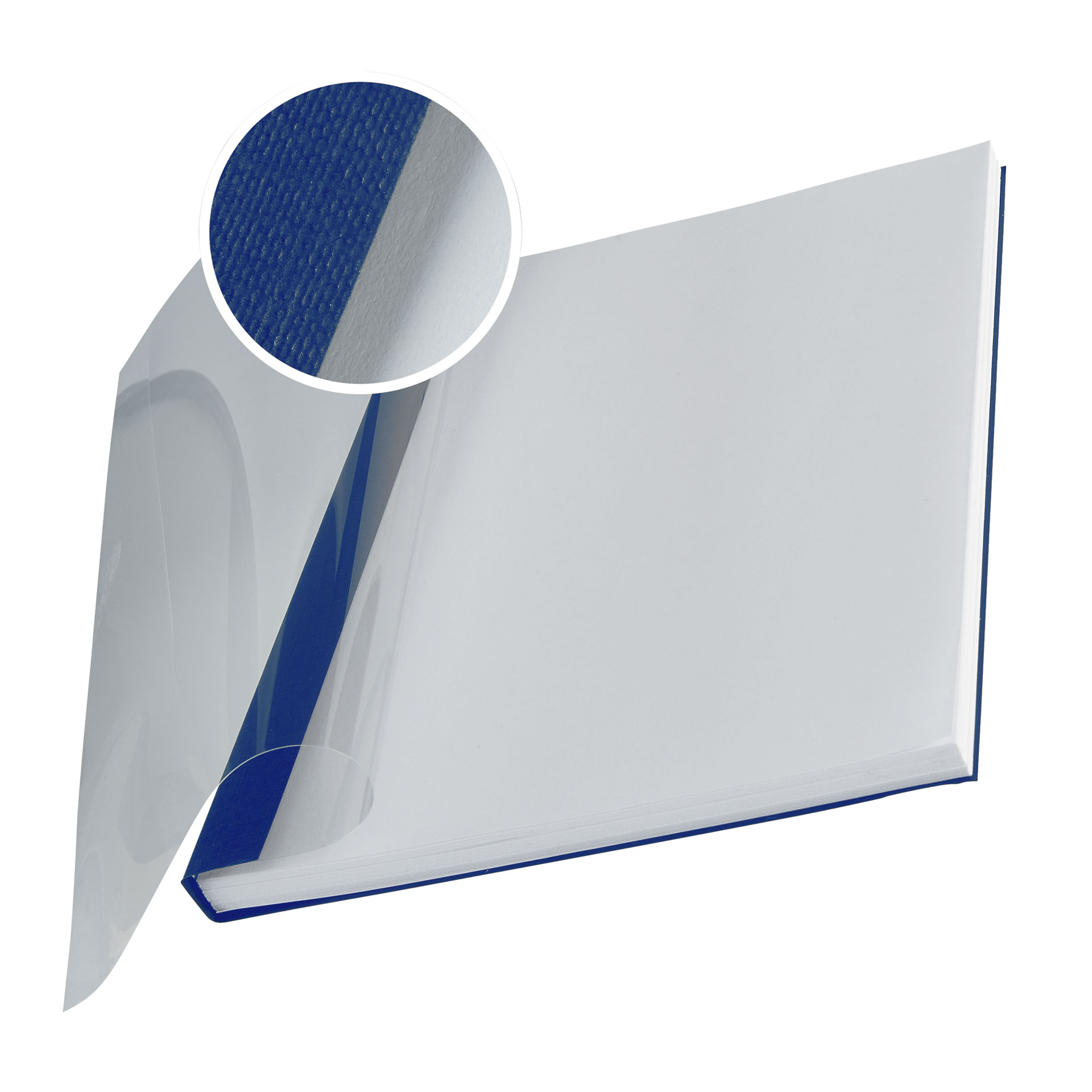 LEITZ Buchbindemappen Softcover ImpressBind [C] DIN A4, Blau, 106 bis 140 Seiten, 14,0 mm