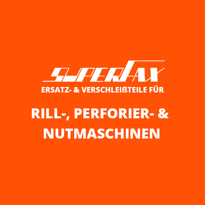 Kategoriebild: Ersatz-, Reparatur & Verschleißteile für SUPERFAX Rillmaschinen, Perforiermaschinen & Nutmaschinen