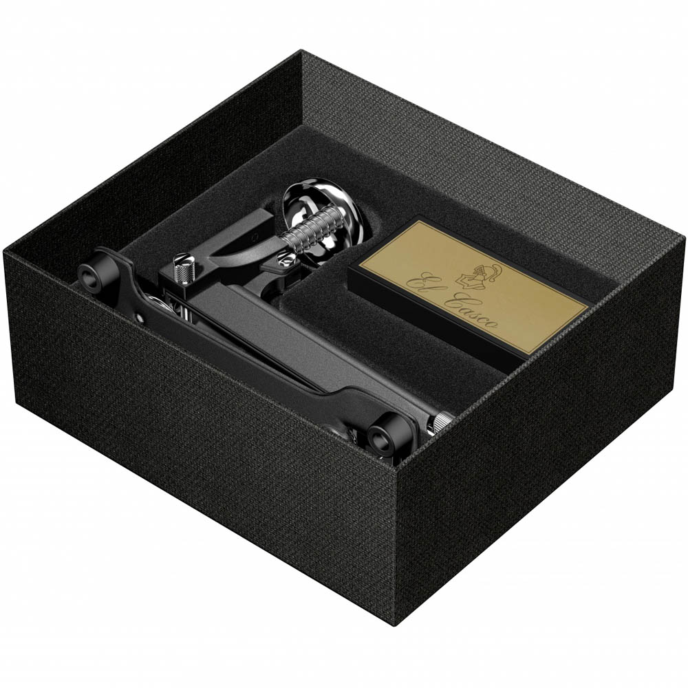 Tischhefter EL CASCO M-10 CN | Verpackung geöffnet Tischhefter EL CASCO M-10 CN in edler geöffneter Verpackung