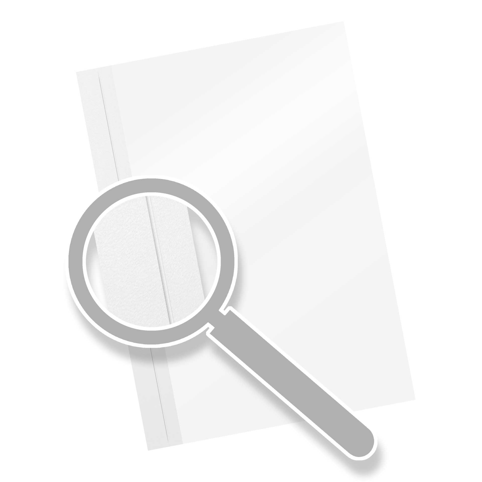 Bindefolien KLAR transparent mit Randstreifen | SureBind / Velobind Cover | Business / Noblesse Regenzy - Weiß ohne Rückendeckel