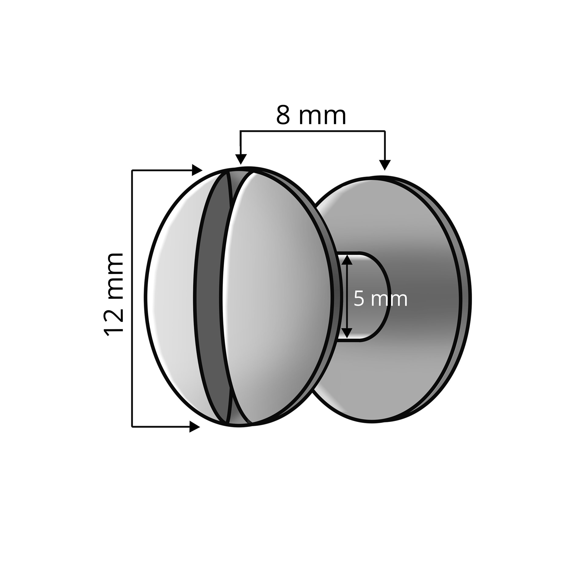 Buchschrauben - Nickel, 8 mm - 1000 Stück pro VE Buchschrauben - Nickel, 8 mm - 1000 Stück pro VE