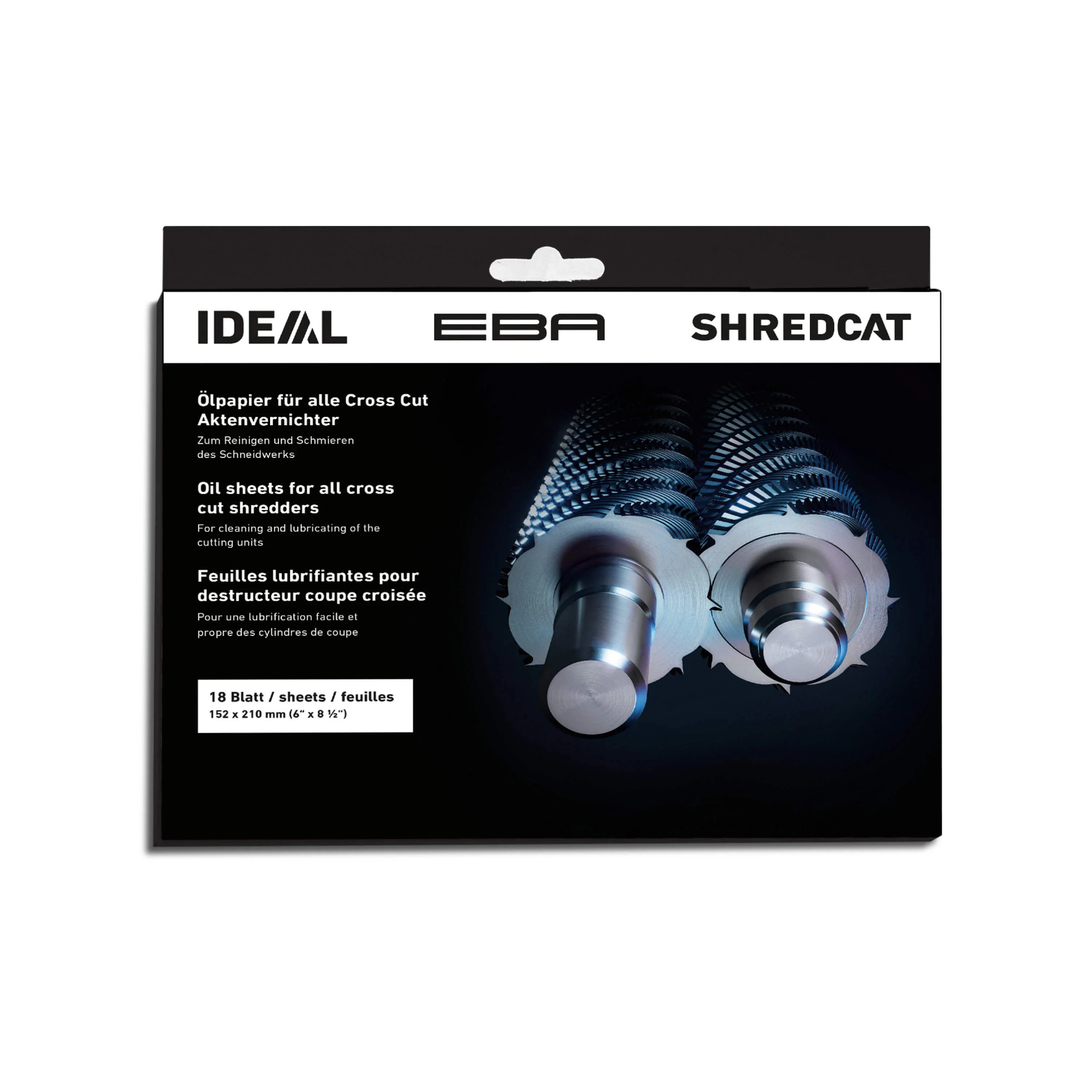 IDEAL Ölpapier für Aktenvernichter, Schredder, Shredder - 18 Blatt
