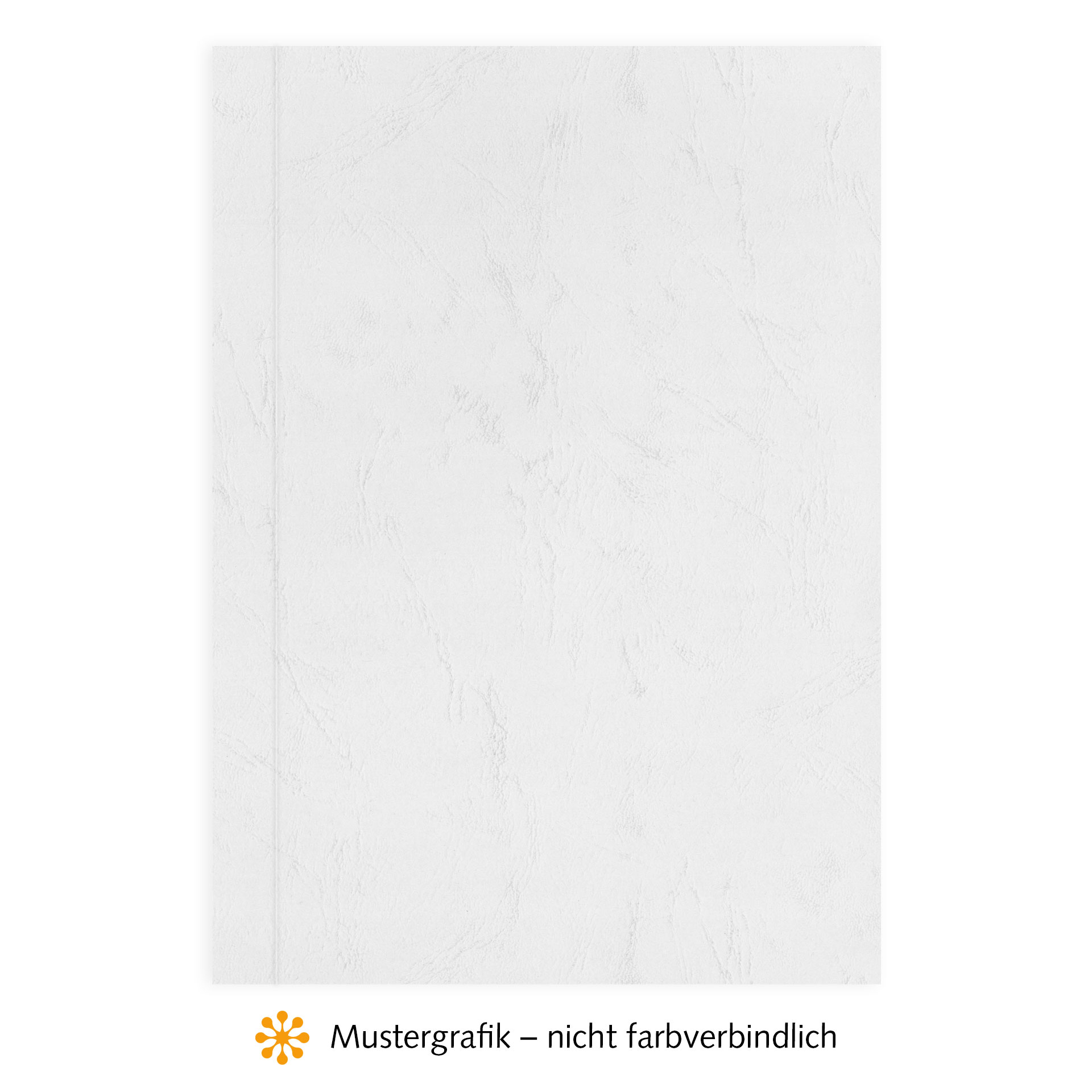 Ösenmappen DUO Cover, mit BEIDSEITIG Karton, Leder, Weiß, 9 mm, 81 bis 90 Blatt