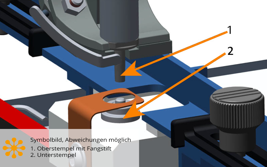 Ober und Unterstempel Hang Ober und Unterstempel für Hang Ösapparate