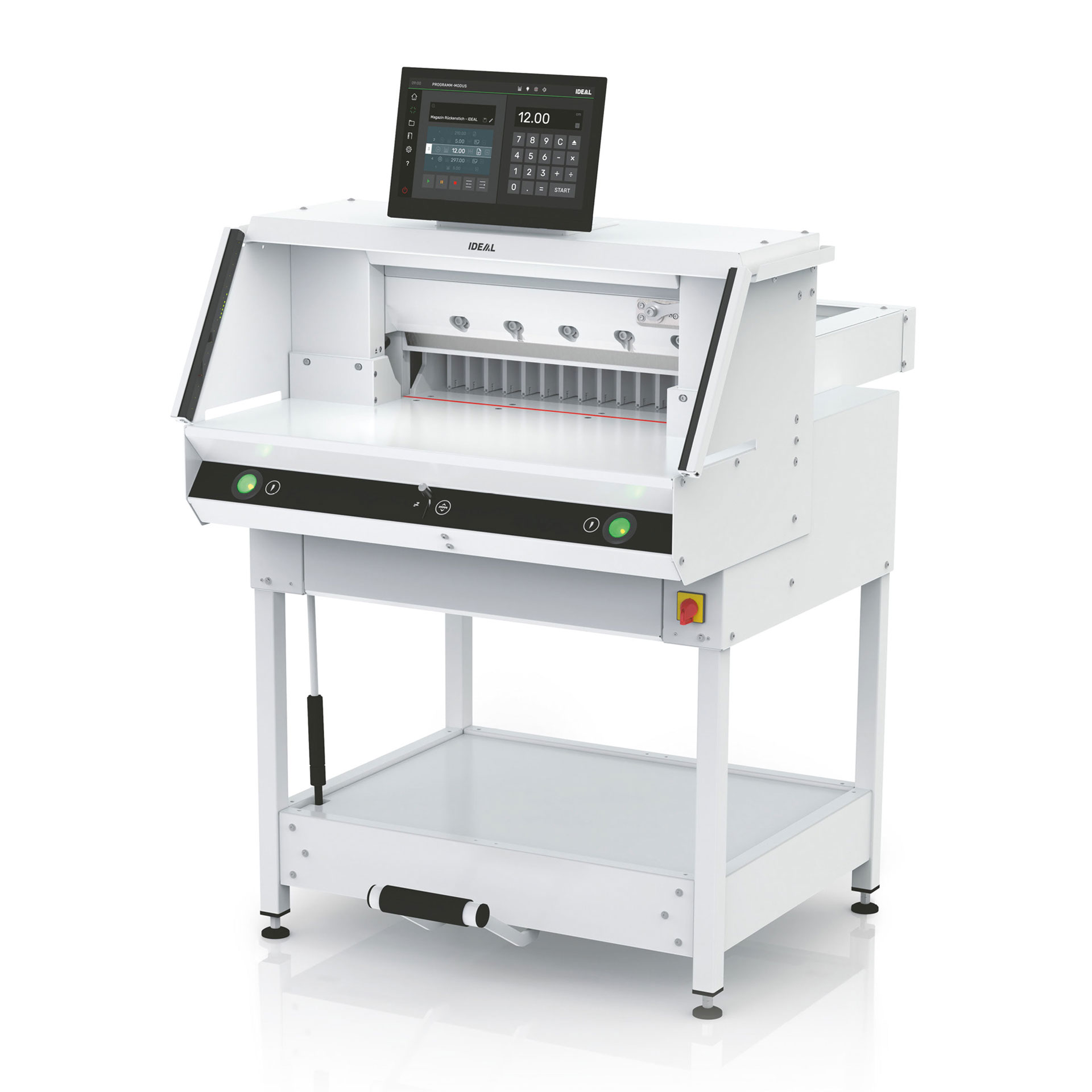 ideal the 56 und 68 lt stapelschneider, programmierbar-frontansicht rechts ideal the 56 und 68 lt stapelschneider, programmierbar - frontansicht rechts