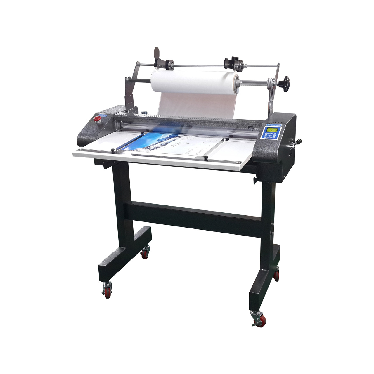 Rollenlaminator skylam 720super Cover Das Bild zeigt das Rollenlaminiergerät SKYLAM 720 auf weißem HIntergrund.