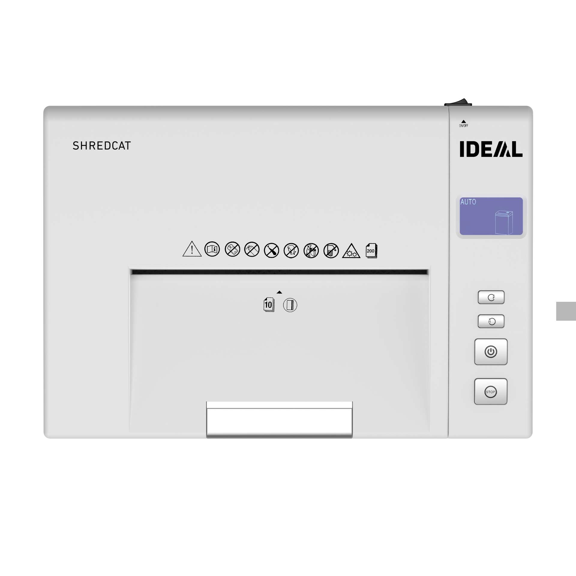 ideal shredcat 8292 cc aktenvernichter-draufsicht