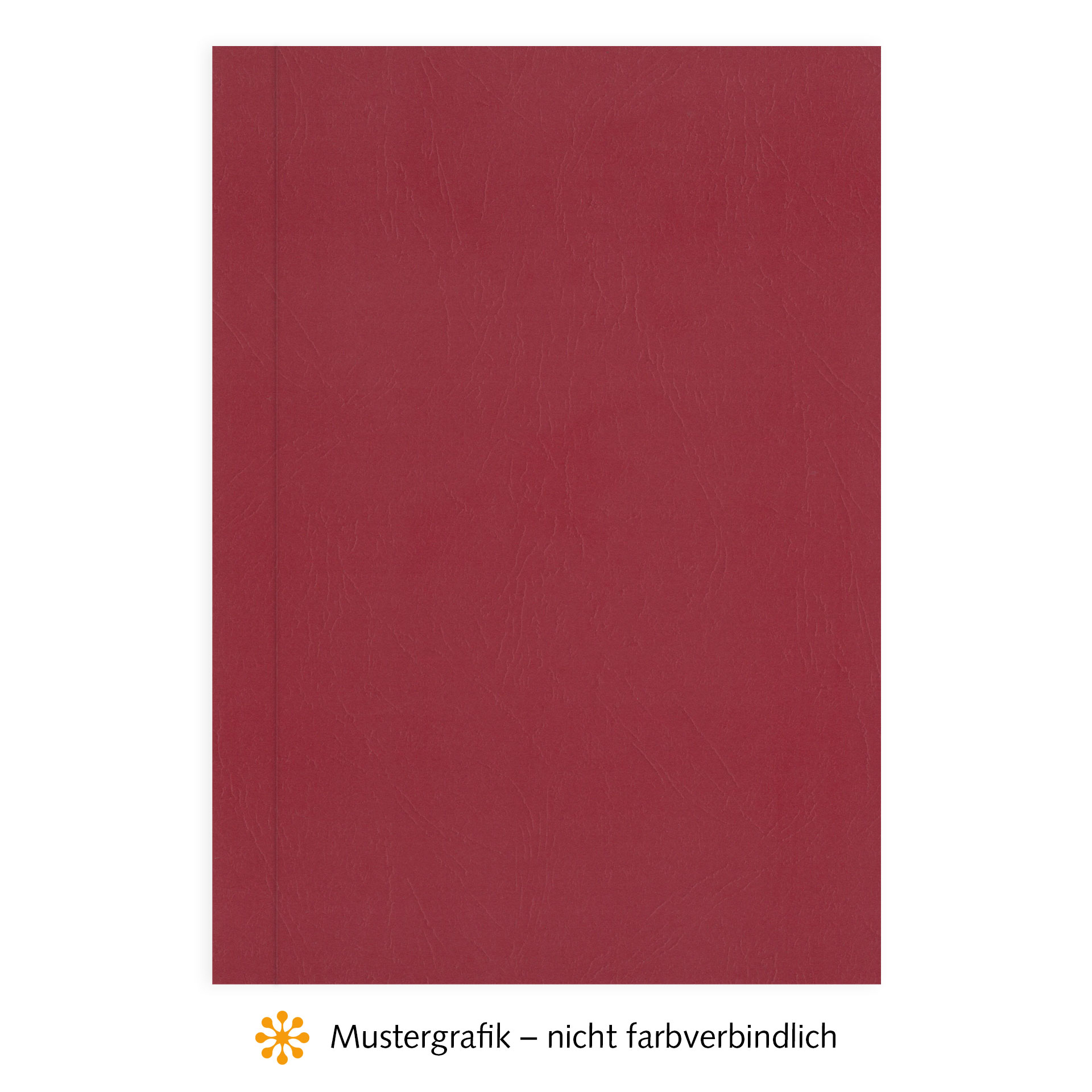 Ösenmappen DUO Cover, mit BEIDSEITIG Karton, Leder, Rot, 1 mm, 1 bis 10 Blatt