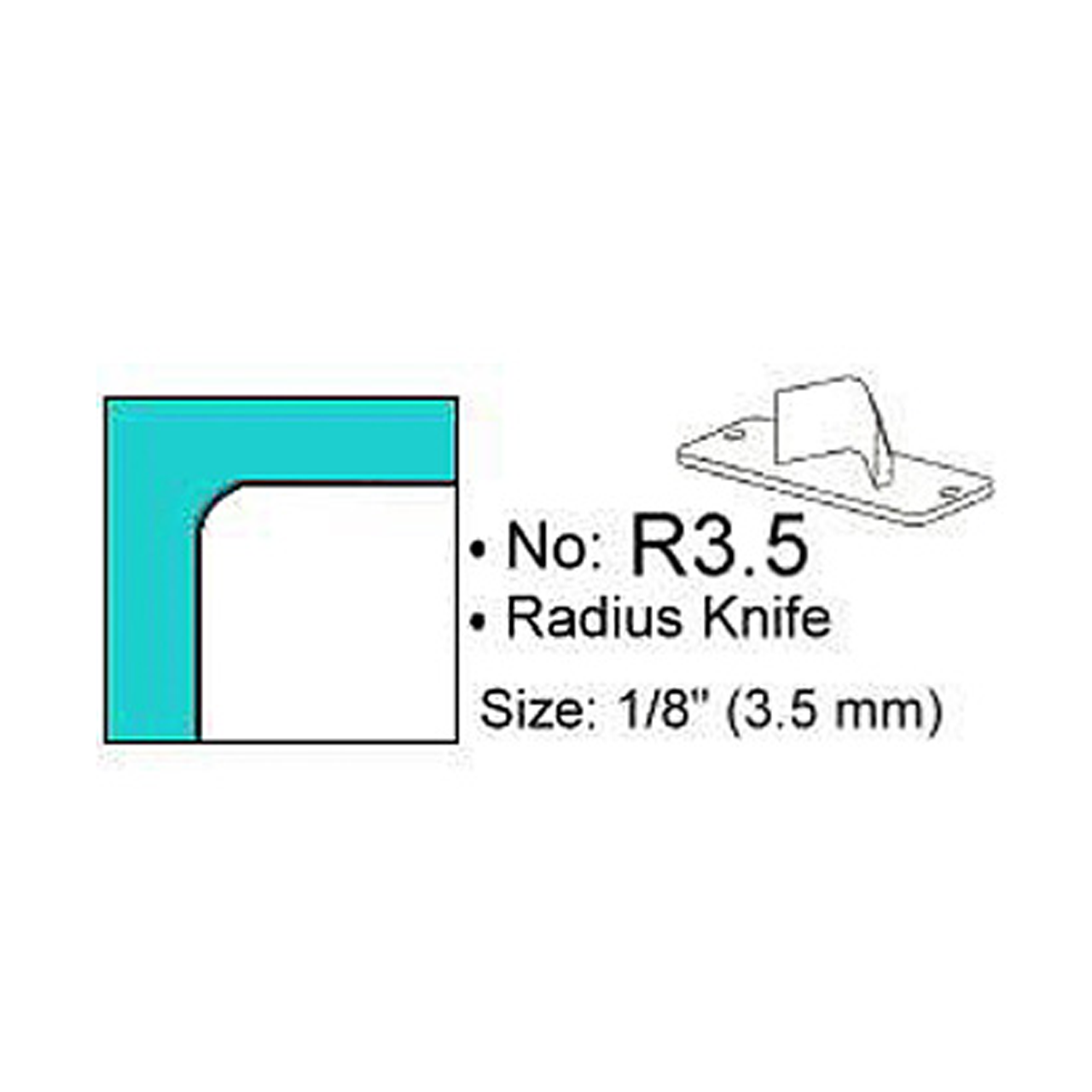 Stanzmesser R 3.5 für Eckenrunder M70 Stanzmesser R 3.5 für Eckenrunder M70