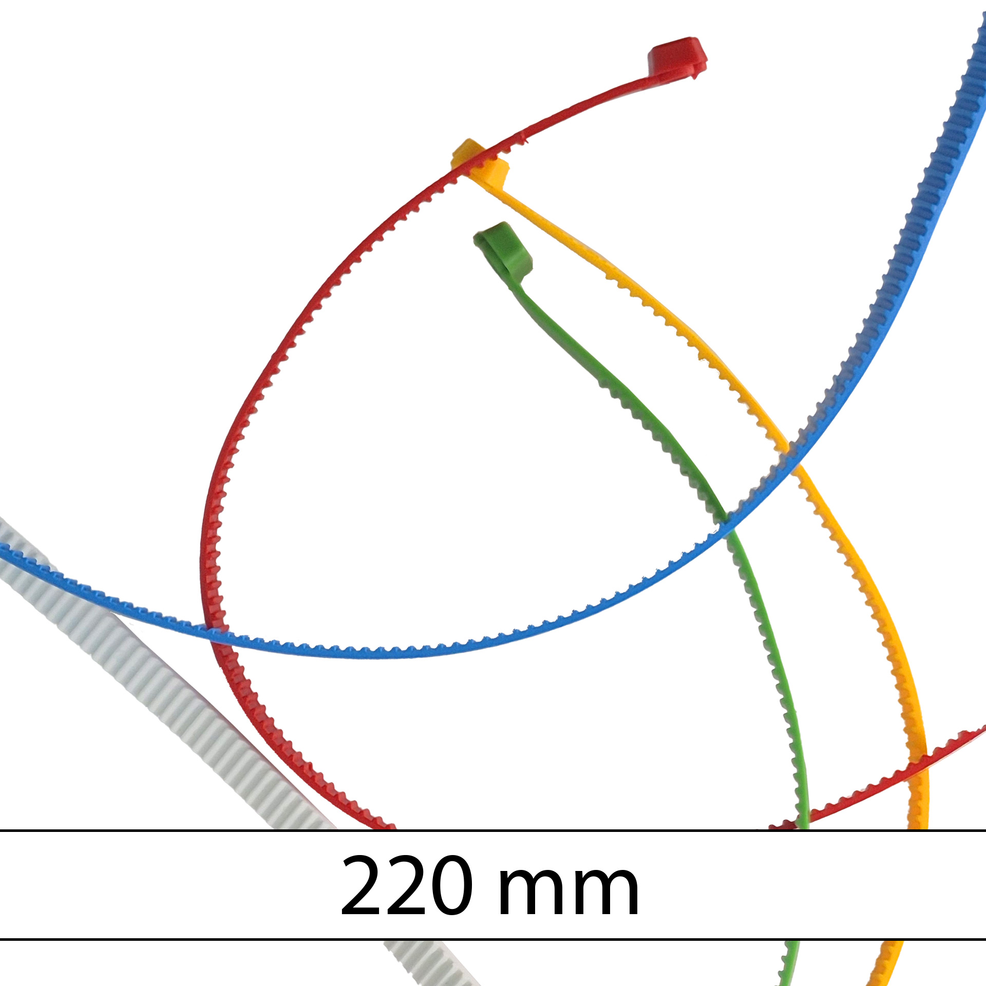 Verlängerungsschlaufen kurz (220 mm Länge) KEKOPLAST Kabelbinder Kabelstraps Verlängerungsschlaufen kurz (220 mm Länge) KEKOPLAST Kabelbinder Kabelstraps