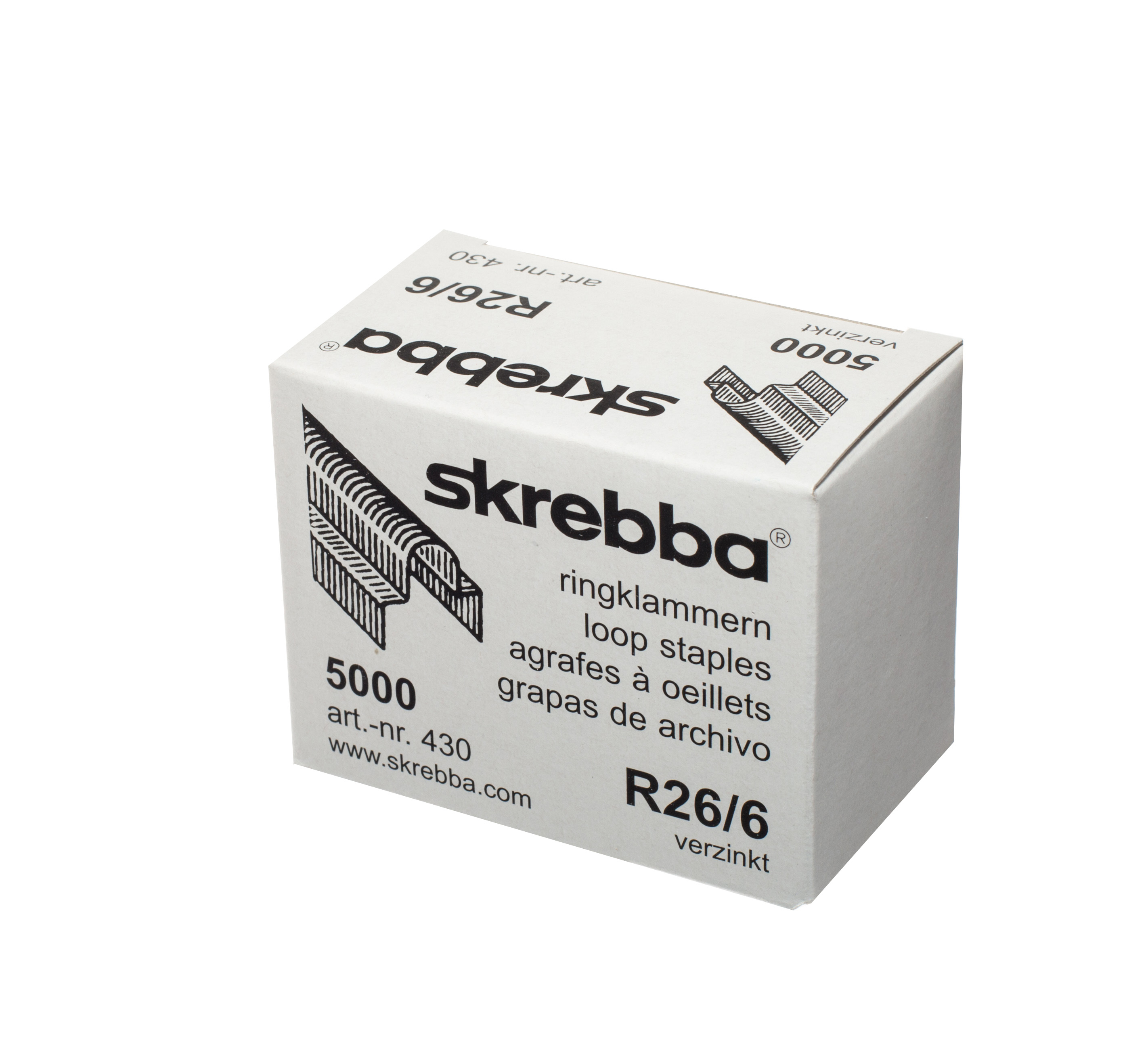 SKREBBA Heftklammern/Ringklammern R26/6 | 5000 Stk SKREBBA Heftklammern/Ringklammern R26/6 | 5000 Stk