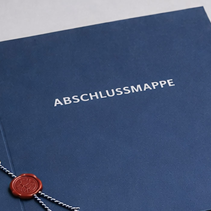 Abschlussmappe & Jahresabschlussmappe Ansicht einer Abschlussmappe & Jahresabschlussmappe