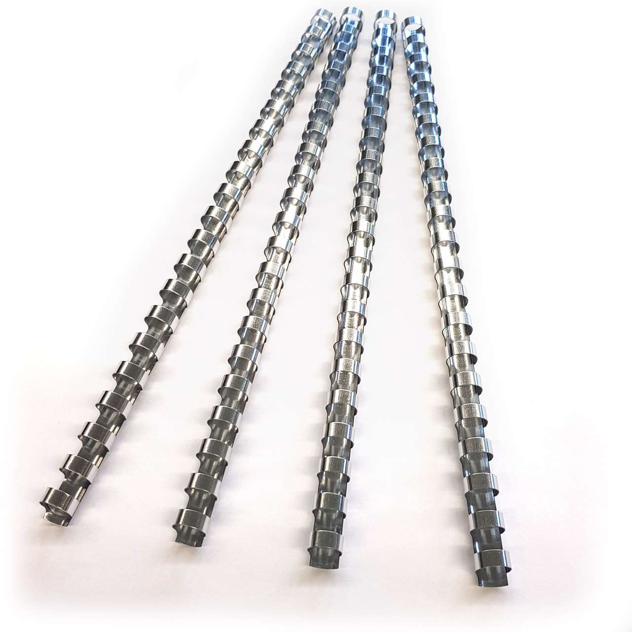 plastikbinderuecken silber Plastikbinderücken silber glänzend, US-Teilung 21 Ringe