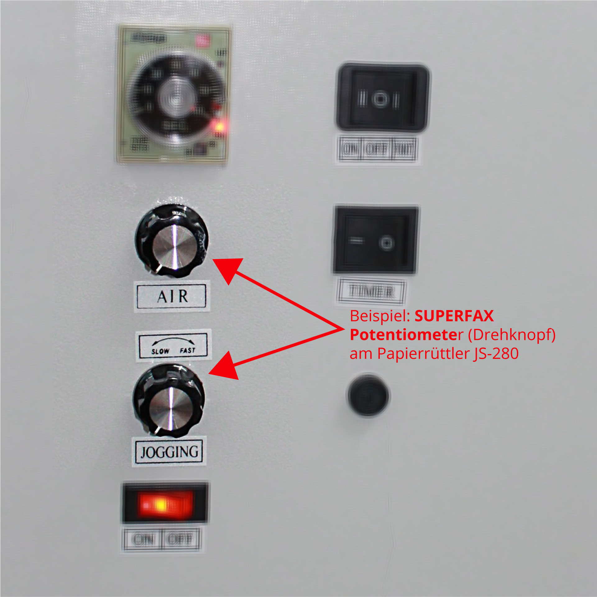 SUPERFAX Potentiometer RDD-004P (Drehknopf / Drehregler für Papierrüttler JS-180 / JS-280)