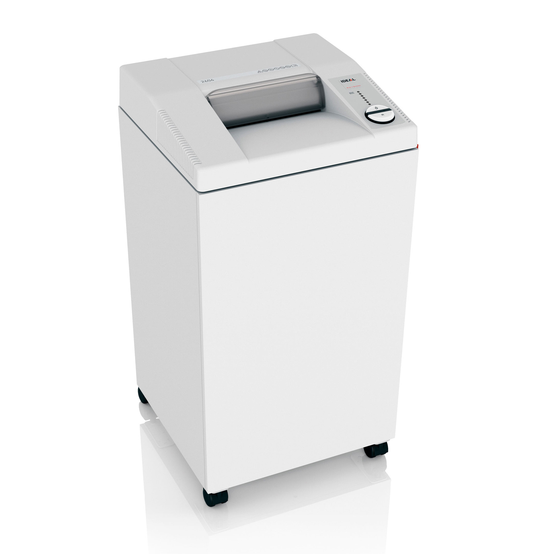 ideal 2604 cc aktenvernichter auf rollen, linke vorder-und seitenansicht ideal 2604 cc aktenvernichter auf rollen, linke vorder-und seitenansicht