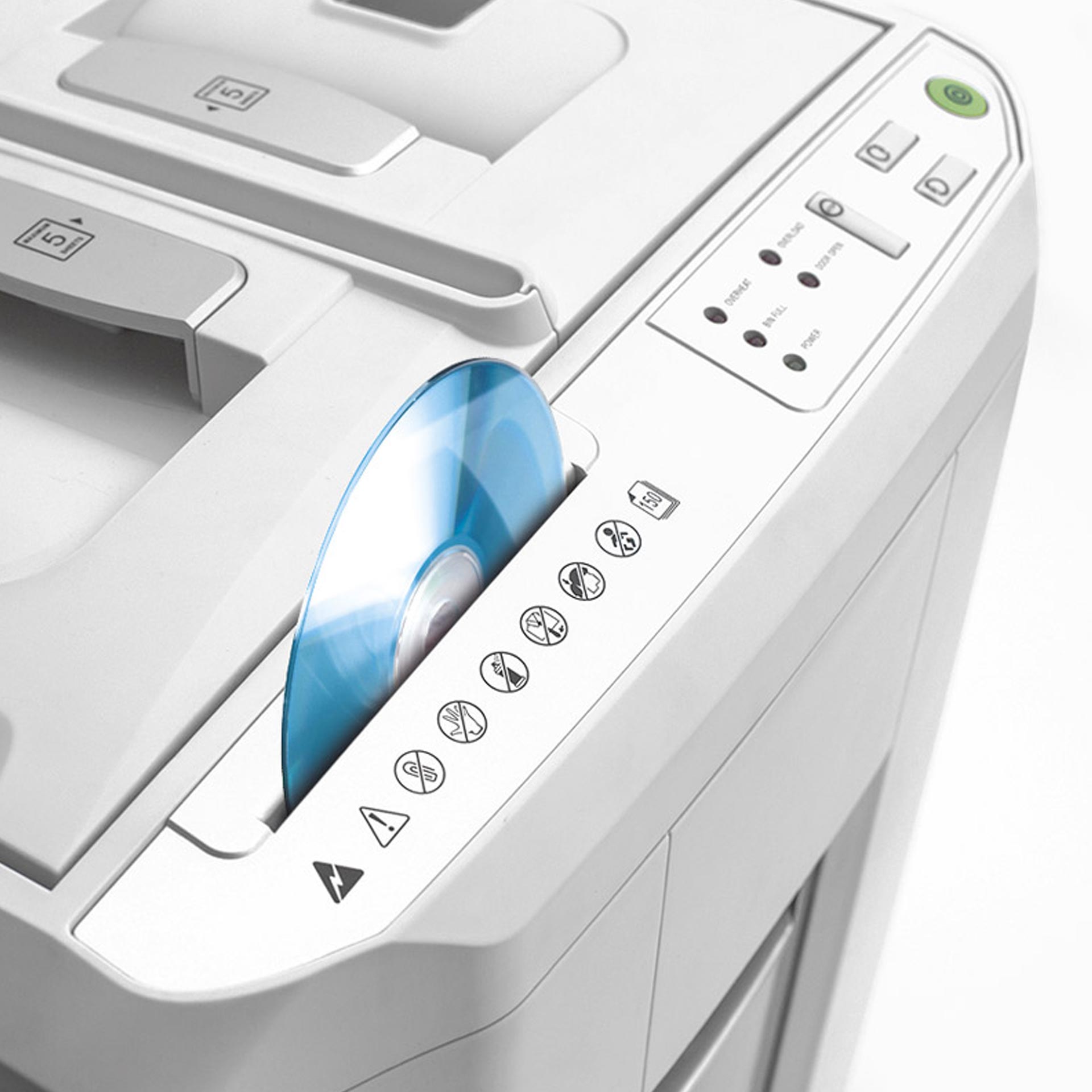 ideal aktenvernichter shredcat 8280 cc-cd-vernichter ideal aktenvernichter shredcat 8280 CC-ansicht auf den cd-vernichter und einer cd