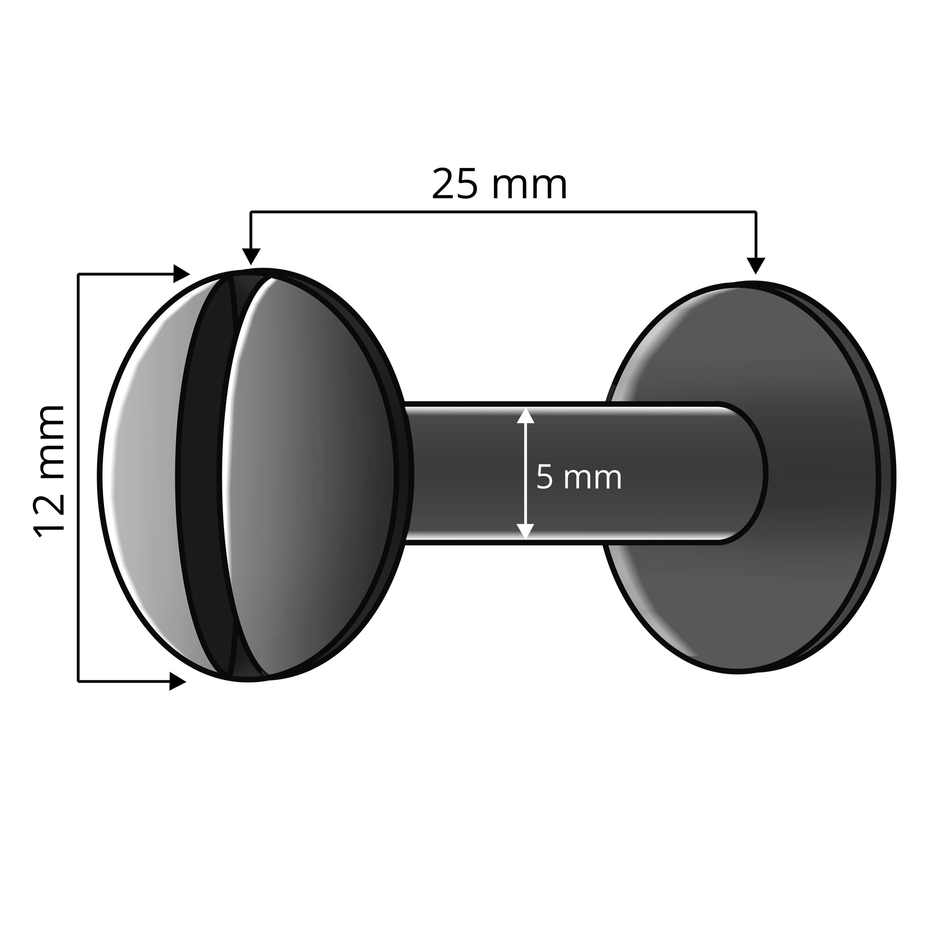 Buchschrauben 25 mm, Kunststoff schwarz matt (für Buchschrauben-Bindung) 1000 Stk Buchschrauben 25 mm, Kunststoff schwarz matt (für Buchschrauben-Bindung) 1000 Stk