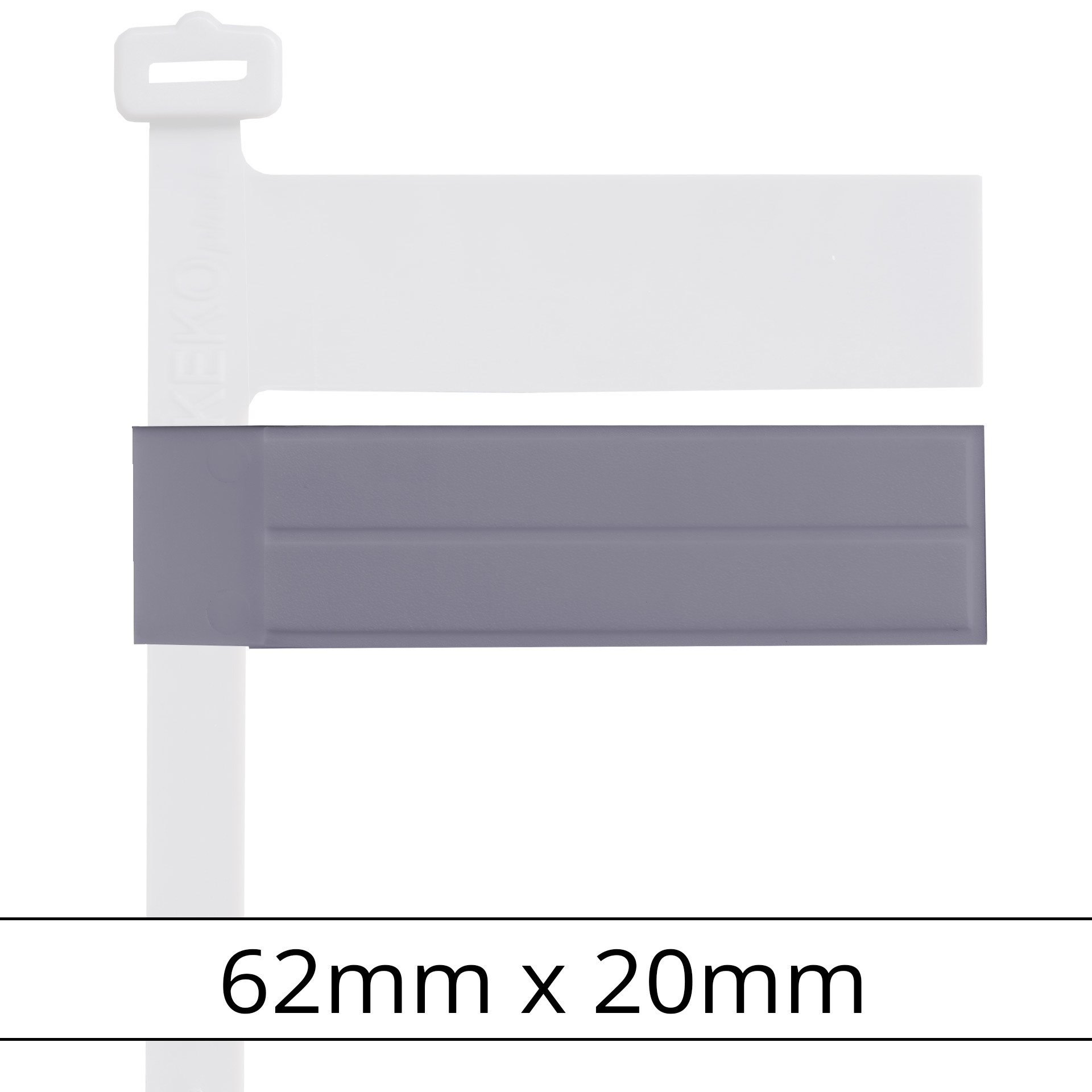 Kabelkennzeichnungsfähnchen grau Kabelkennzeichnungsfähnchen grau Anwendungspeispiel