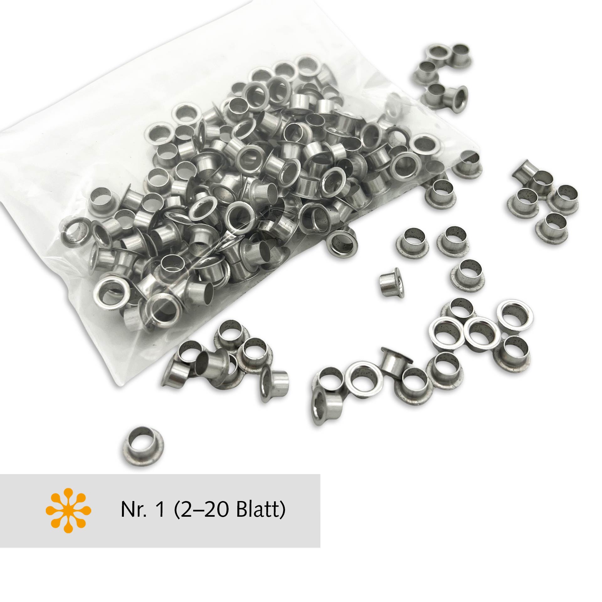 Ösen für TWISTER Ösgeräte, 2-20 Blatt, 4,5 mm Schafthöhe, 200 Stk Ösen für TWISTER Ösgeräte, 2-20 Blatt, 4,5 mm Schafthöhe, 200 Stk