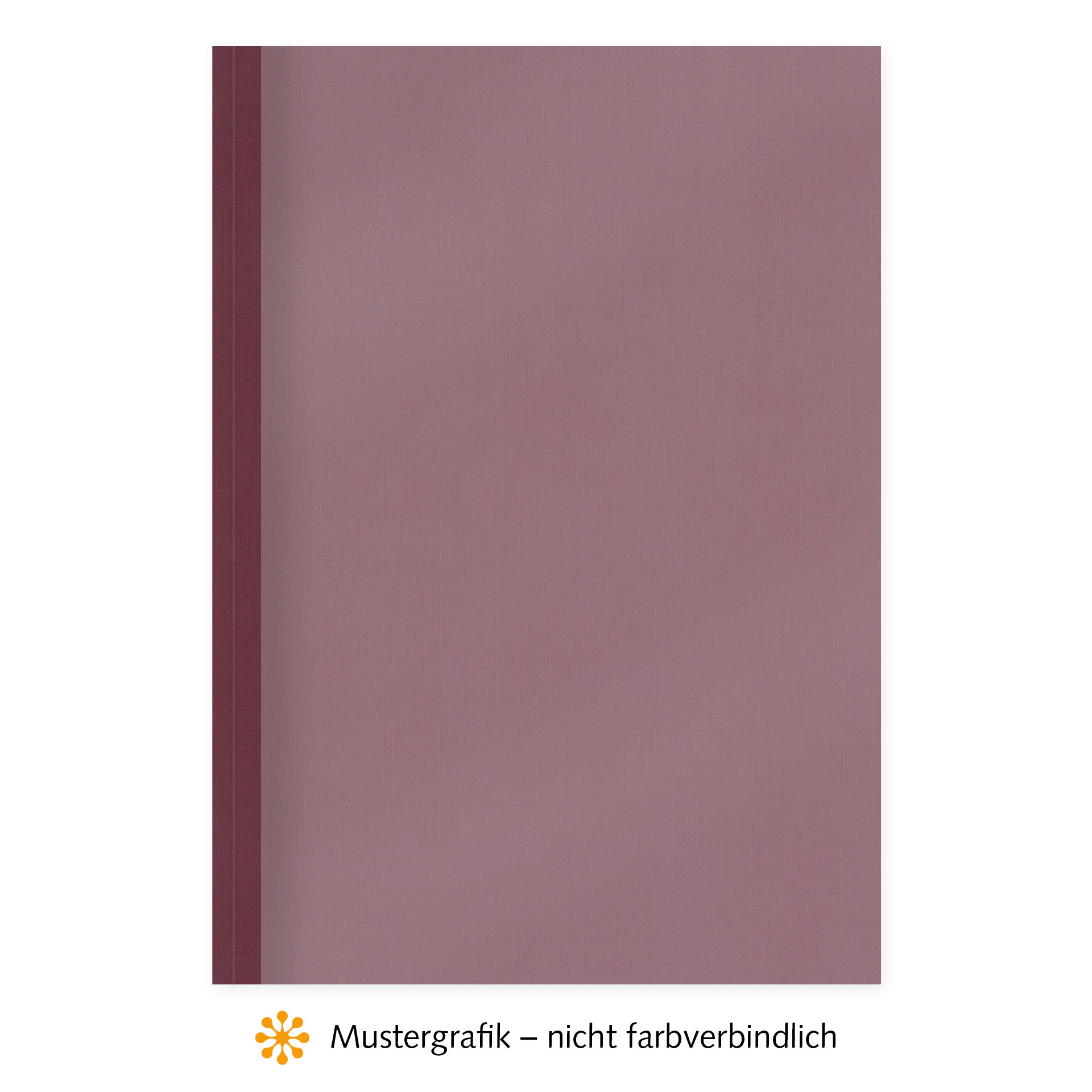 Thermobindemappen | Premium - Cover Folie (matt transparent), Leinen, Bordeaux, 3 mm, 21 bis 30 Blatt