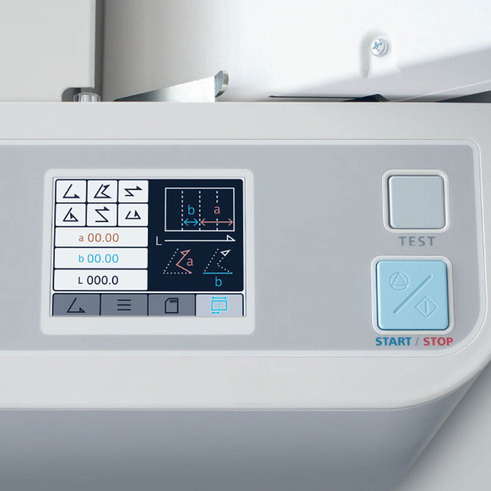 ideal 8345 falzmaschine-bedienfeld mit touchscreen ideal 8345 falzmaschine-ansicht vom bedienfeld mit touchscreen