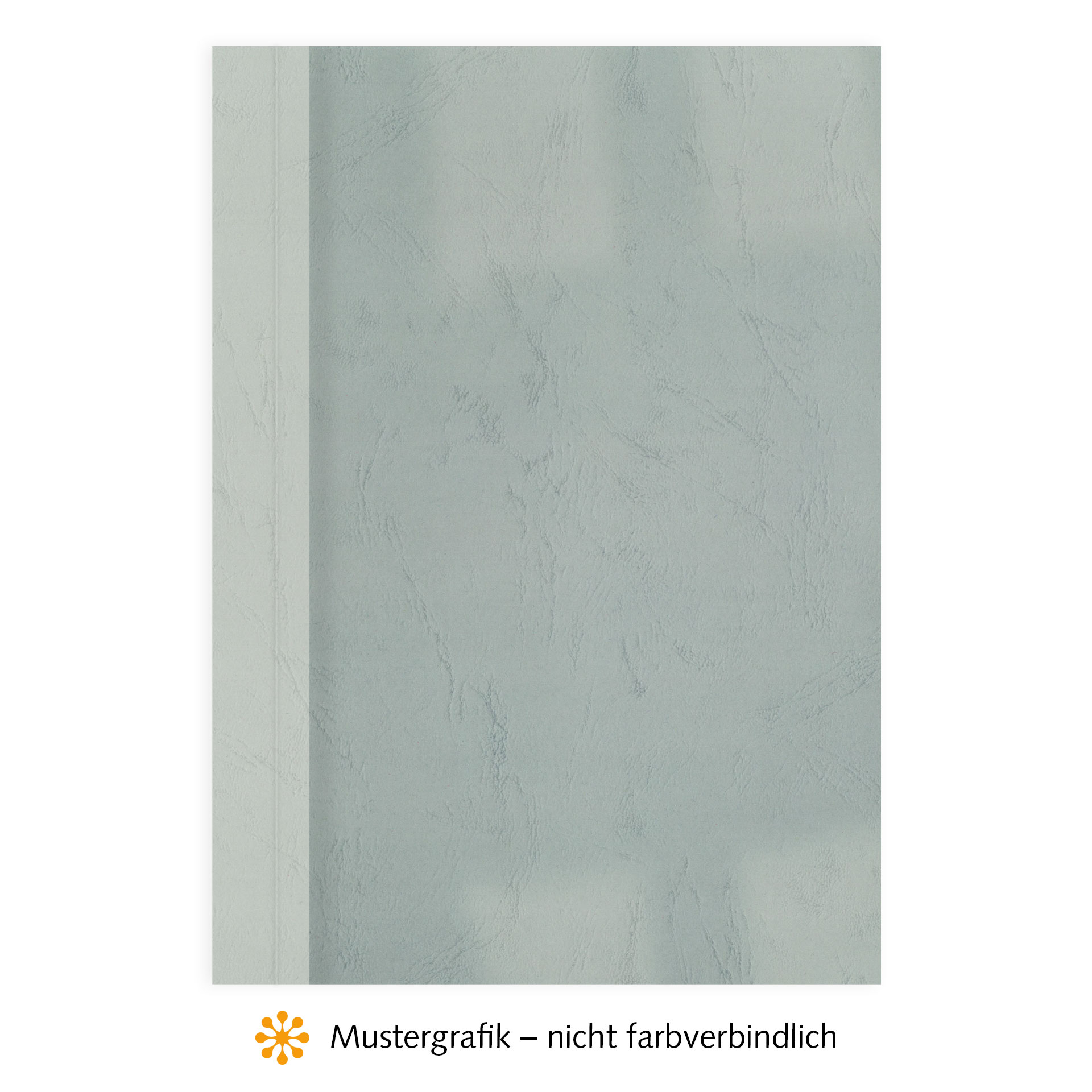 Ösenmappen DUO Cover, Vorderseite Folie KLAR transparent, Rückseite Karton Leder, Silbergrau / Hellgrau, 3 mm, 21 bis 30 Blatt