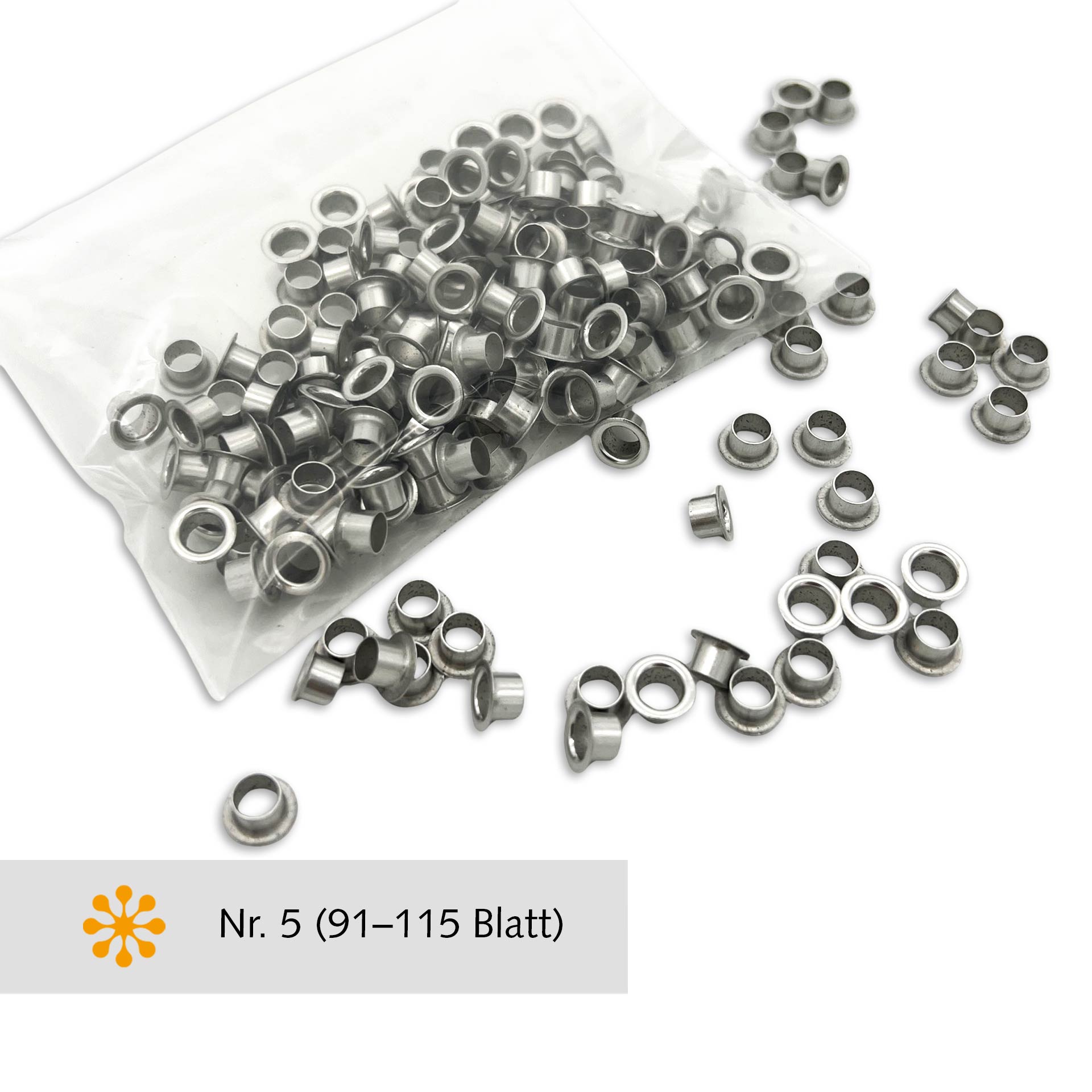 Ösen für TWISTER Ösgeräte, 91-115 Blatt, 14,0 mm Schafthöhe, 50 Stk Ösen für TWISTER Ösgeräte, 91-115 Blatt, 14,0 mm Schafthöhe, 50 Stk