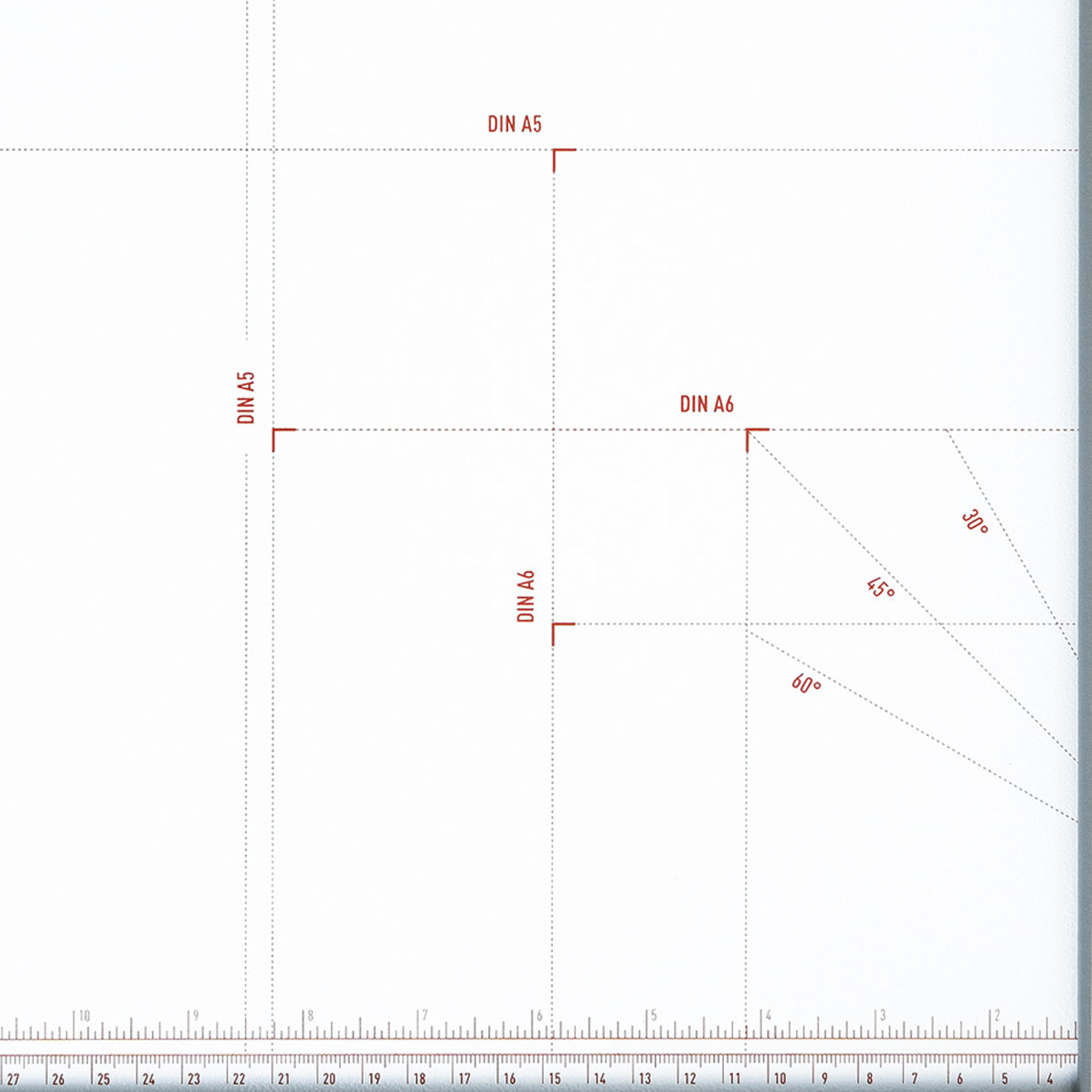 ideal 1110 hebelschneider-formatangaben ideal 1110 hebelschneider, draufsicht auf die formatangaben