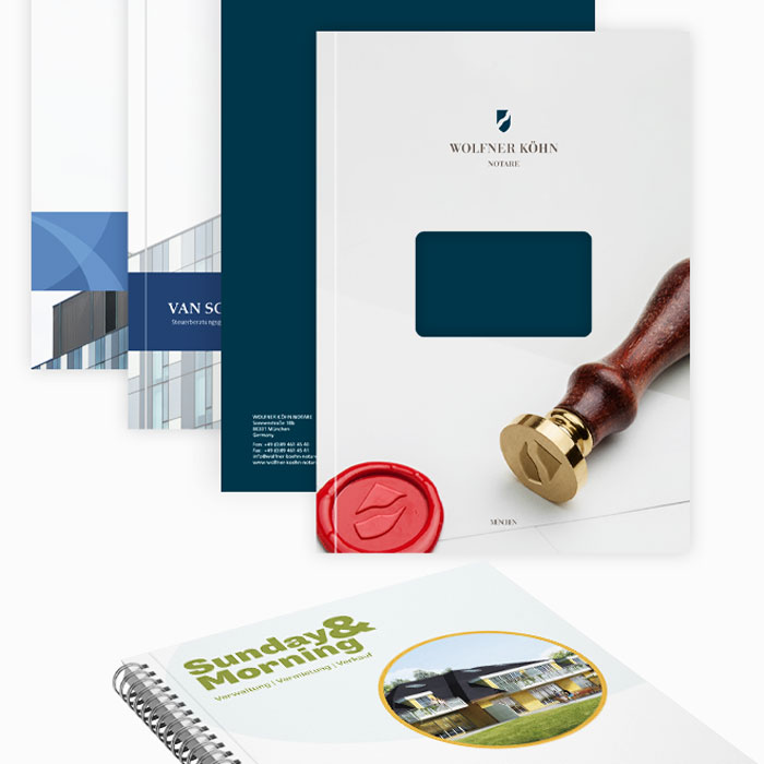 Individuell gestaltete Einbanddeckel, Bindekartons und Deckblättern (Cover) für diverse Bindesysteme online bestellen. Beispielansicht von individuell gestalteten Einbanddeckel, Bindekartons und Deckblättern (Cover) für diverse Bindesysteme