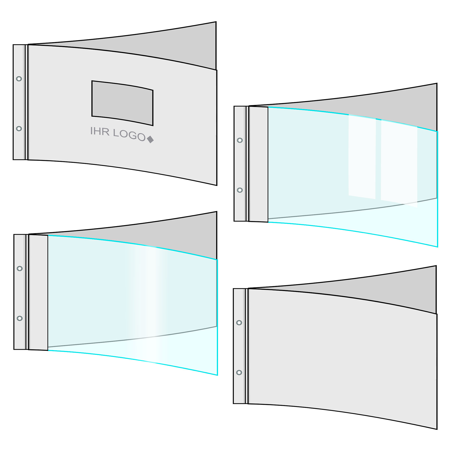 Bindemappen & Vertragsmappen mit Abheftvorrichtung/Abheftmechanik A4 quer - Coverbild mit vier Ansichtsbeispielen von Präsentationsmappen mit Abheftung innen im Querformat. Grafik: Bindemappen & Vertragsmappen mit Abheftvorrichtung/Abheftmechanik A4 quer - Coverbild mit vier Ansichtsbeispielen von Präsentationsmappen mit Abheftung innen im Querformat.