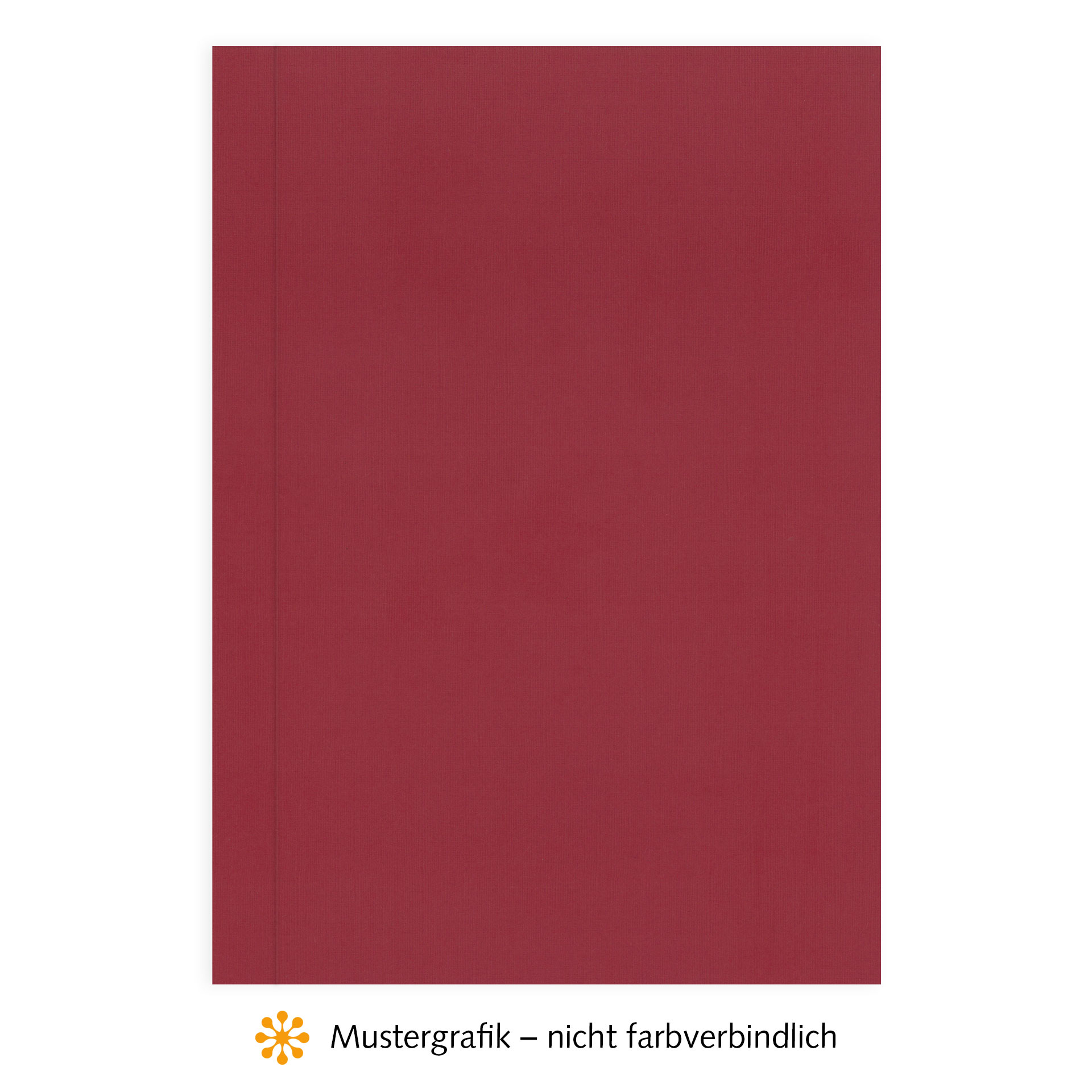 Ösenmappen DUO Cover, mit BEIDSEITIG Karton, Leinen, Rot, 7 mm, 61 bis 70 Blatt